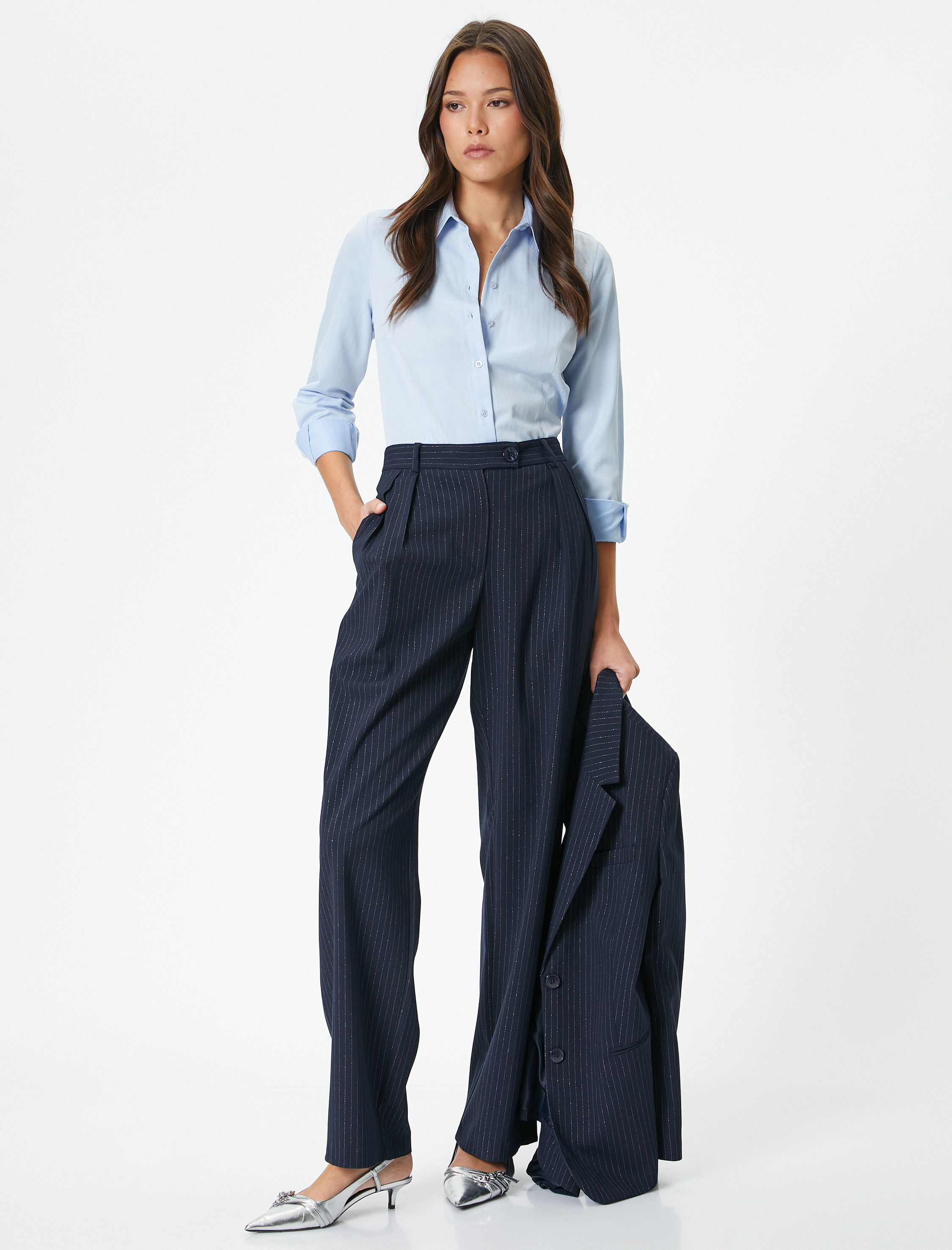   Slim Fit Gömlek Uzun Kollu Düğmeli