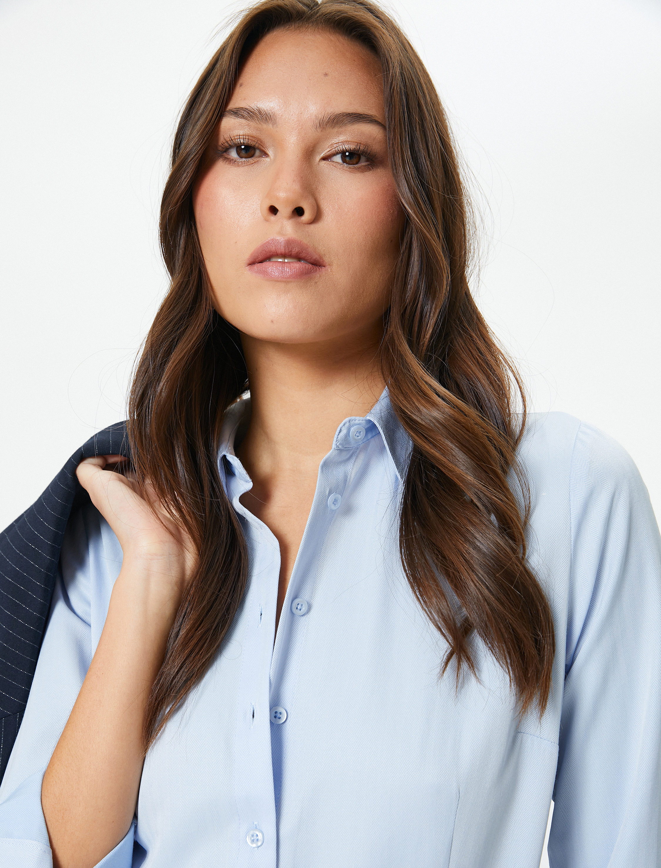   Slim Fit Gömlek Uzun Kollu Düğmeli