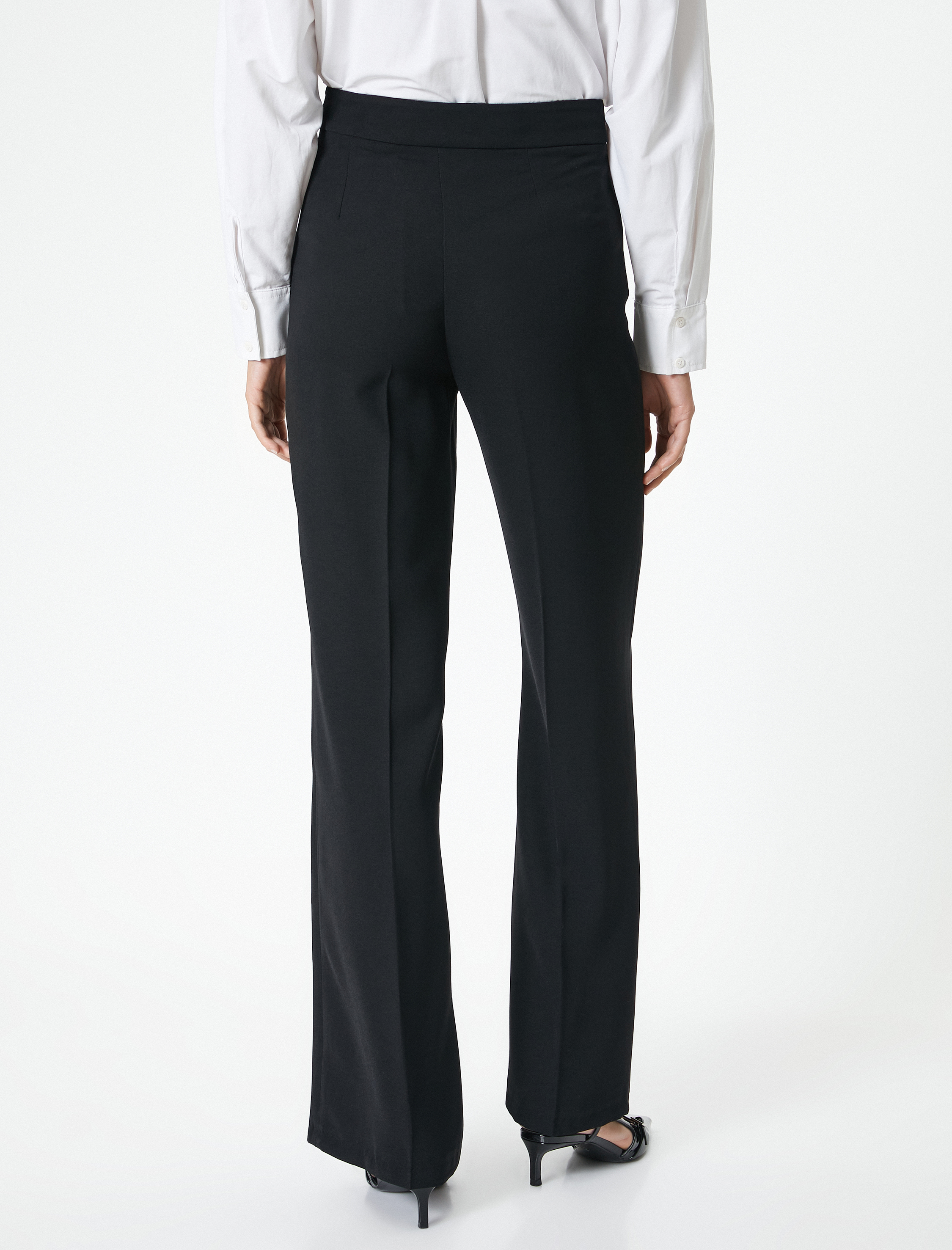   Bol Paça Pantolon Pileli Beli Lastikli