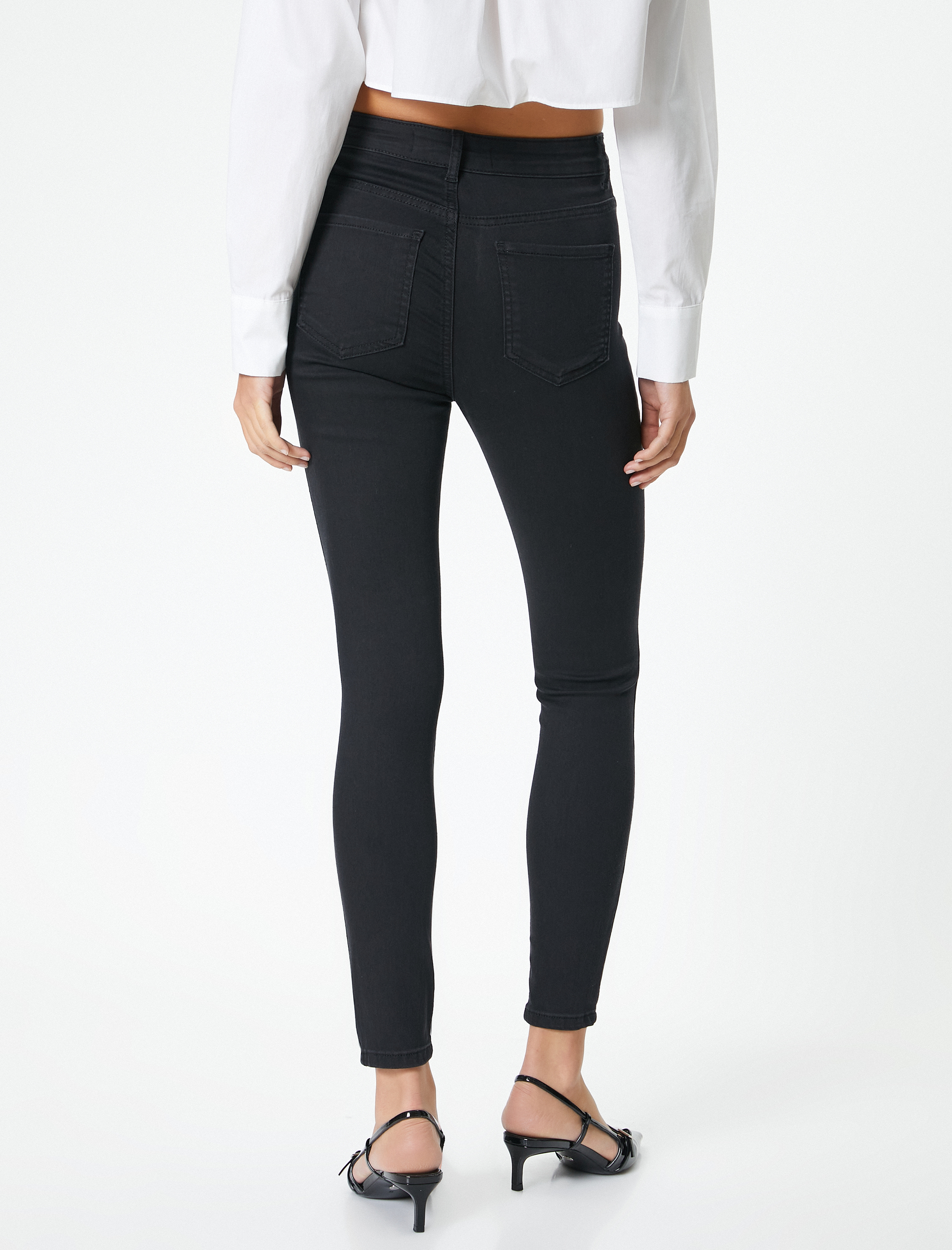   Yüksek Bel Skinny Kot Pantolon Dar Paça Cepli - Carmen Skinny Jeans