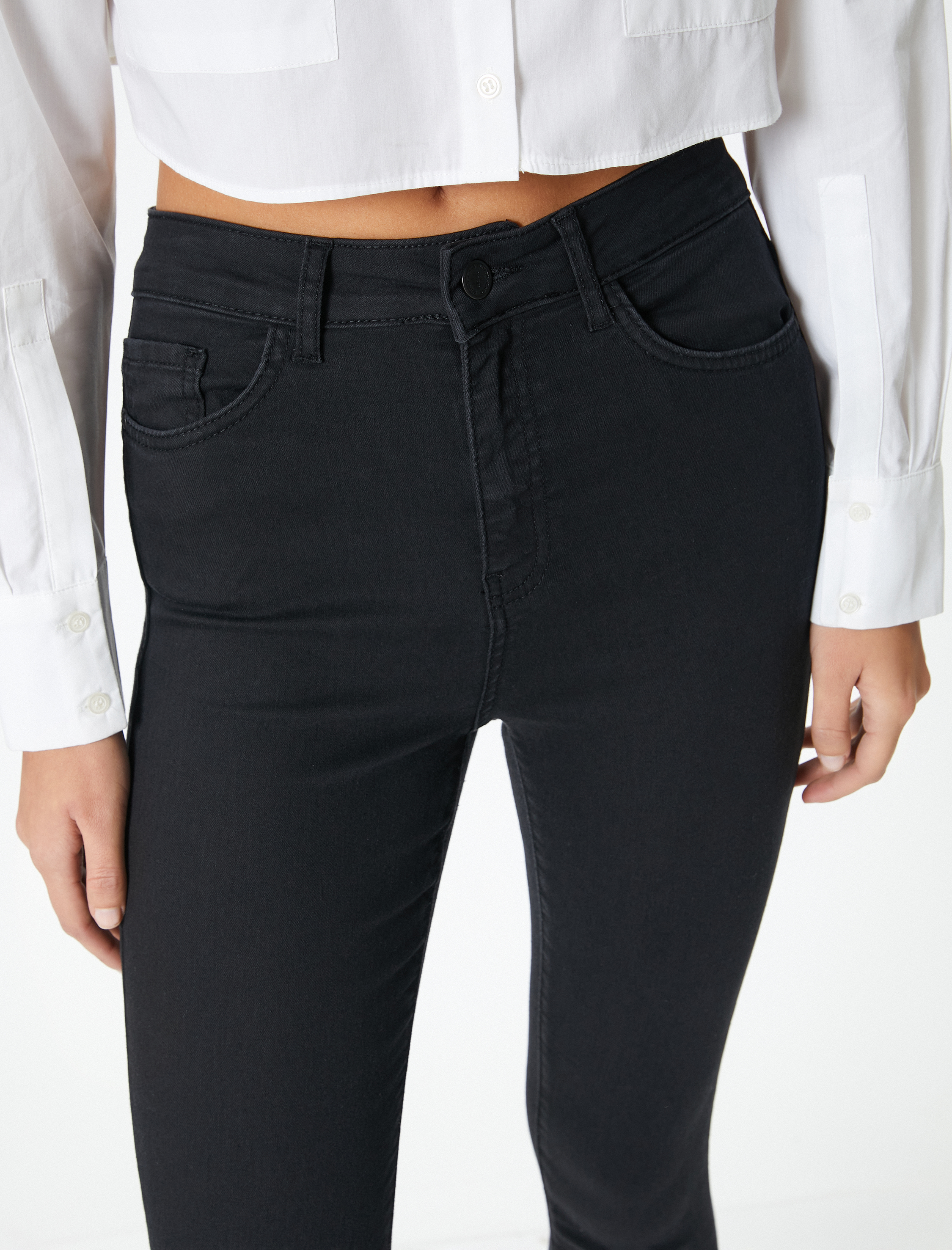   Yüksek Bel Skinny Kot Pantolon Dar Paça Cepli - Carmen Skinny Jeans