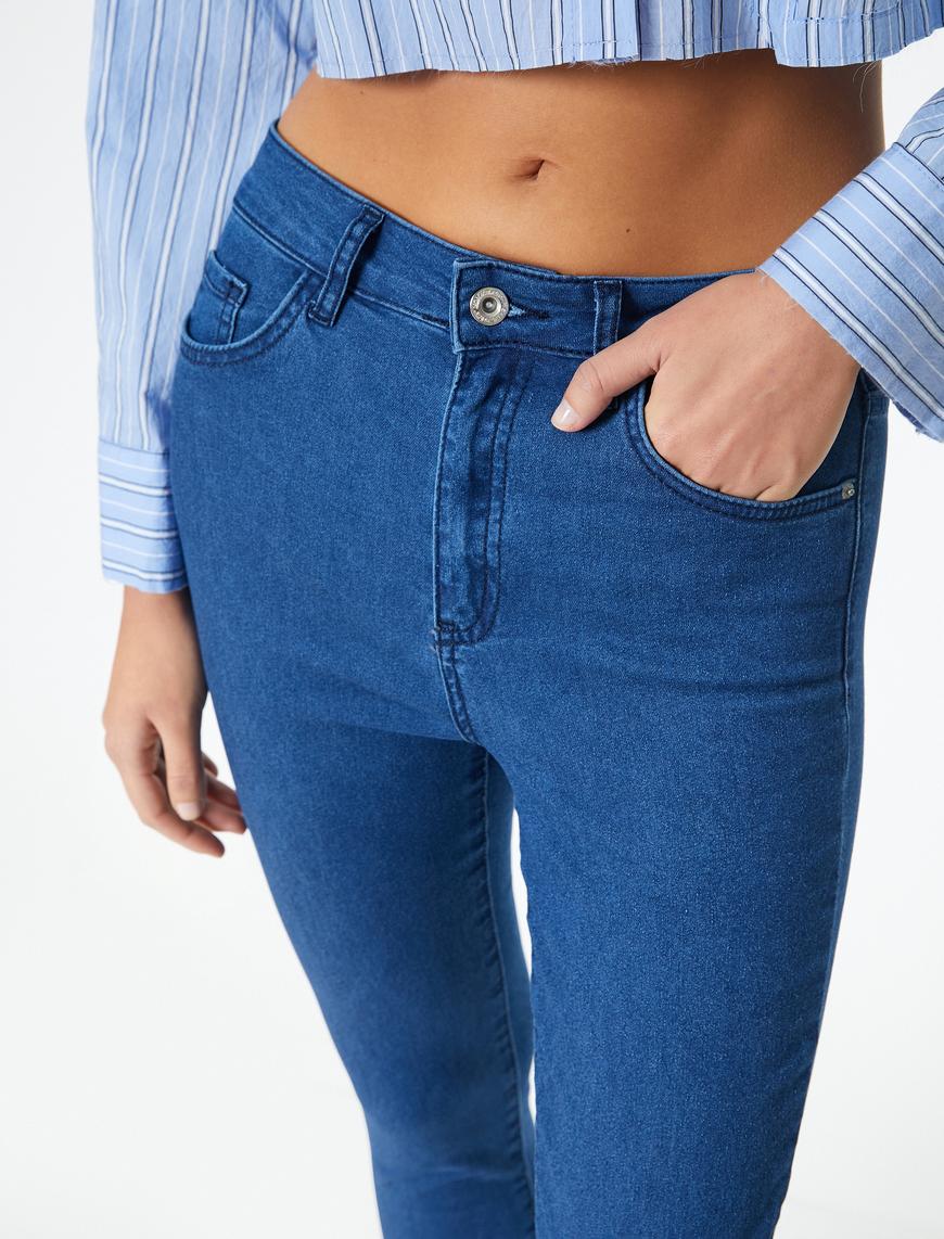   Yüksek Bel Skinny Kot Pantolon Dar Paça Cepli - Carmen Skinny Jeans