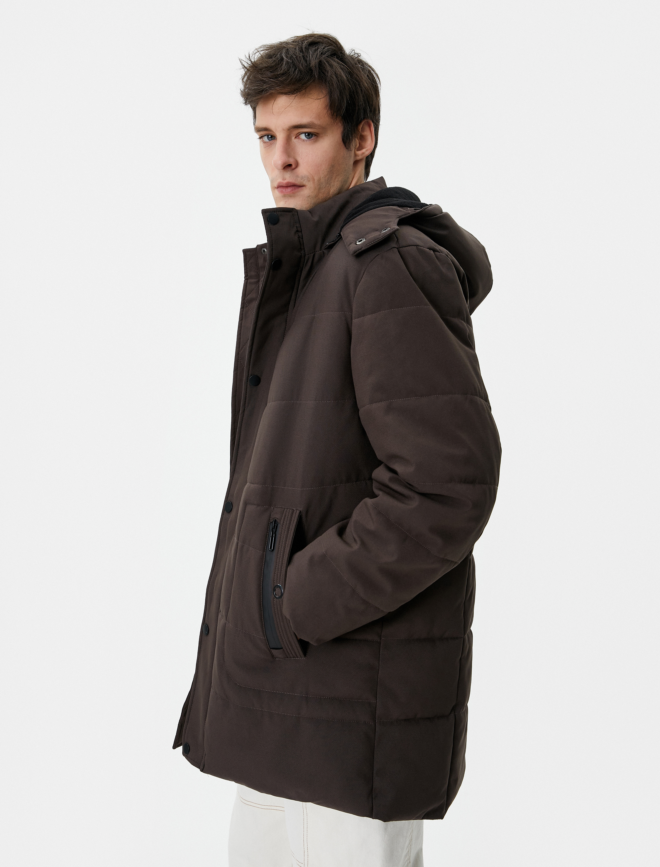   Anorak Mont Kapşonlu Cep Detaylı Fermuarlı