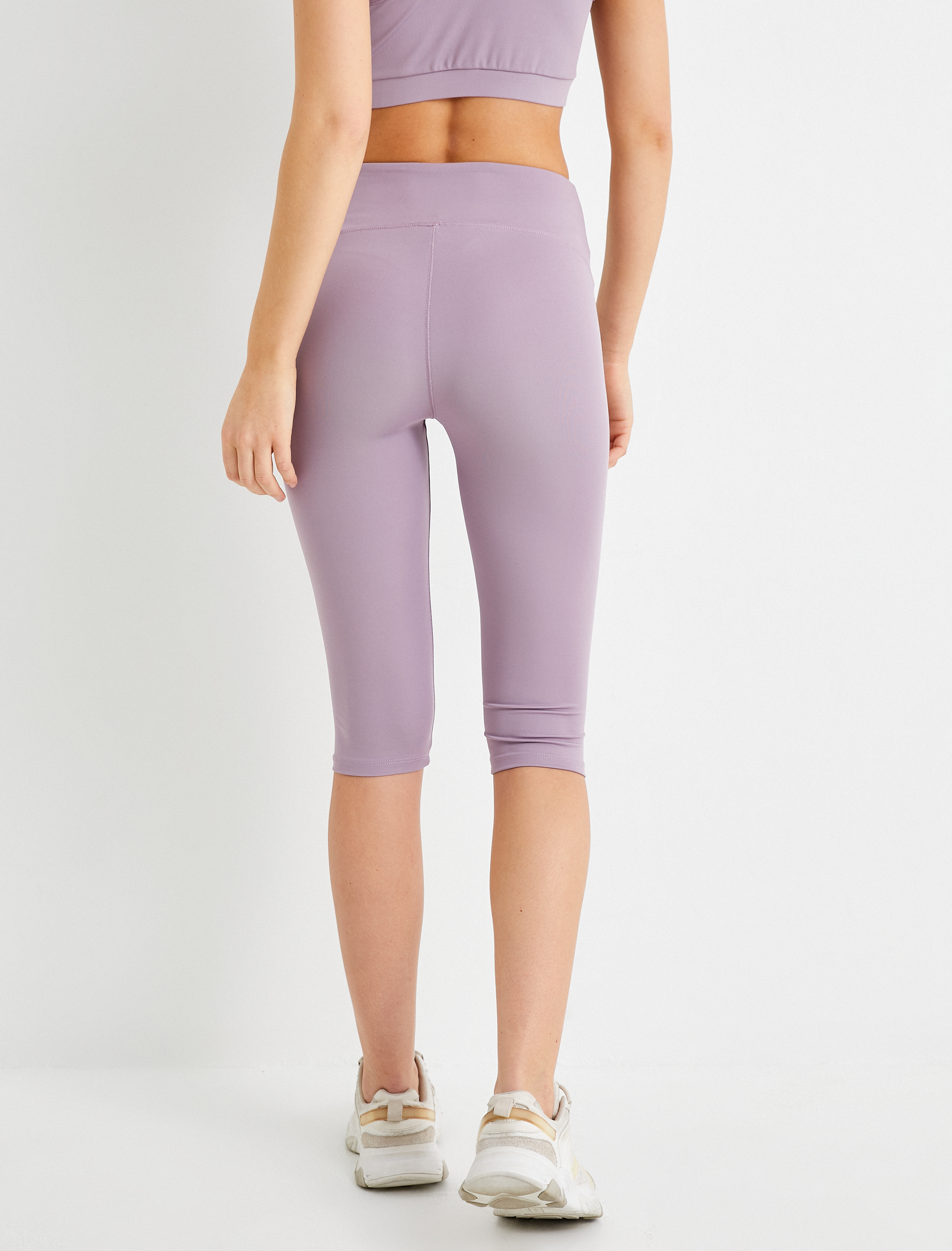   Bisikletçi Taytı Diz Altı Yüksek Bel Slim Fit