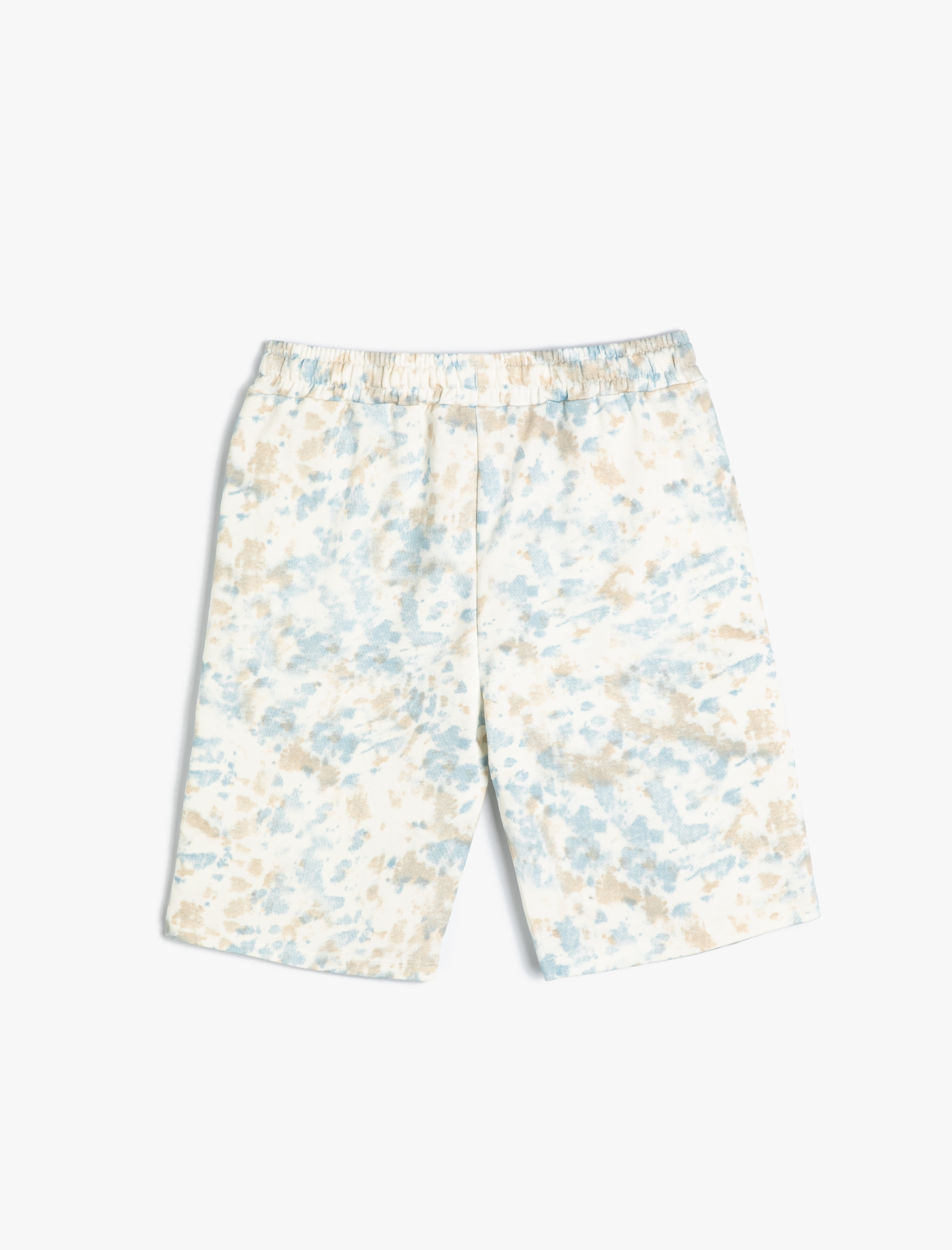  Erkek Çocuk Şort Batik Desenli Beli Bağlamalı Cepli Pamuklu