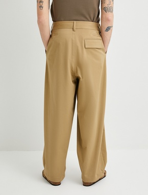 Baggy Pantolon Düğmeli Cep Detaylı Rahat Kesim_3