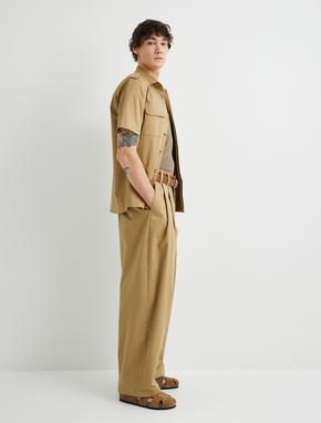 Baggy Pantolon Düğmeli Cep Detaylı Rahat Kesim