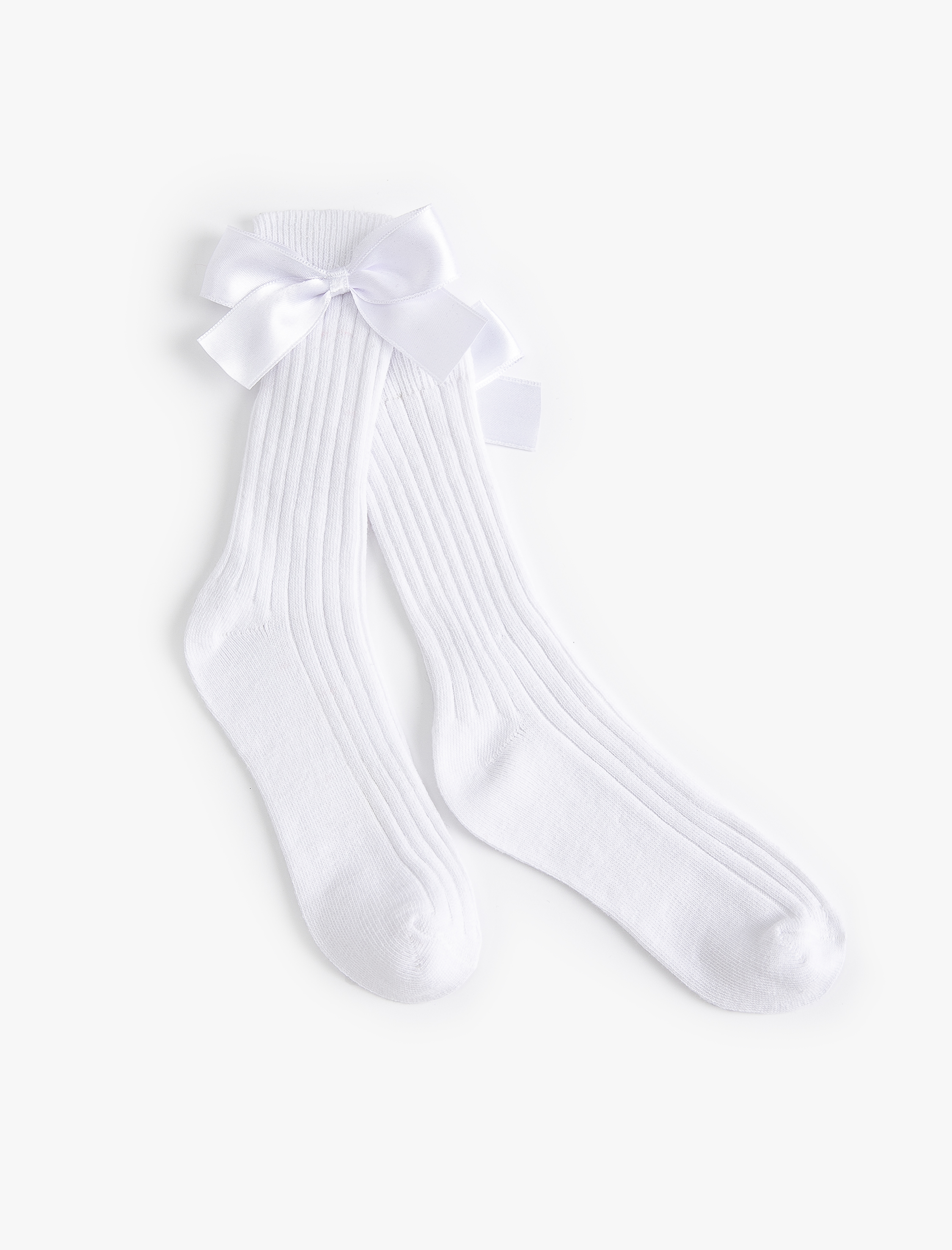  Kız Çocuk Kurdeleli Uzun Çorap