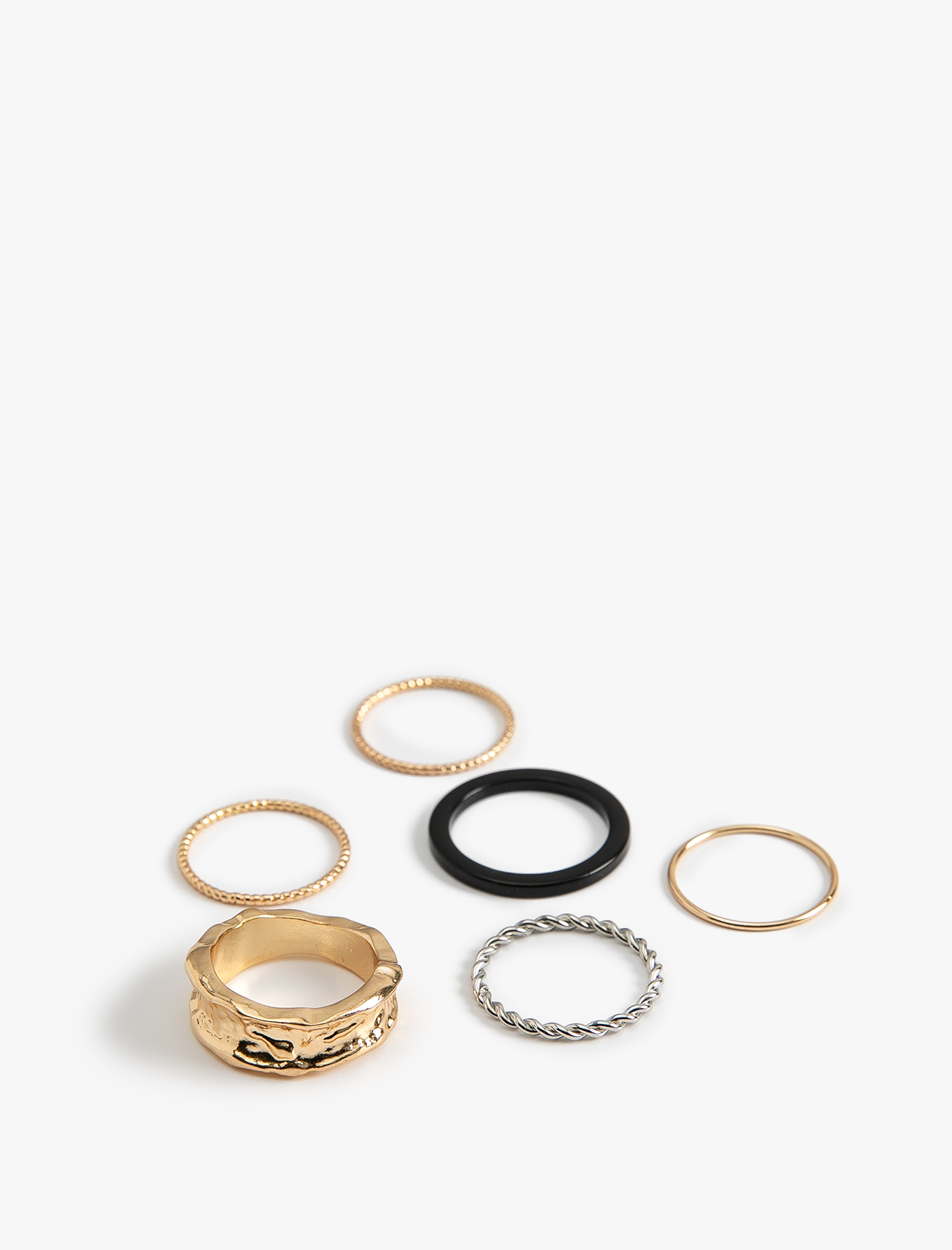  Kadın Yüzük Seti 6'lı Çelik Karışımlı