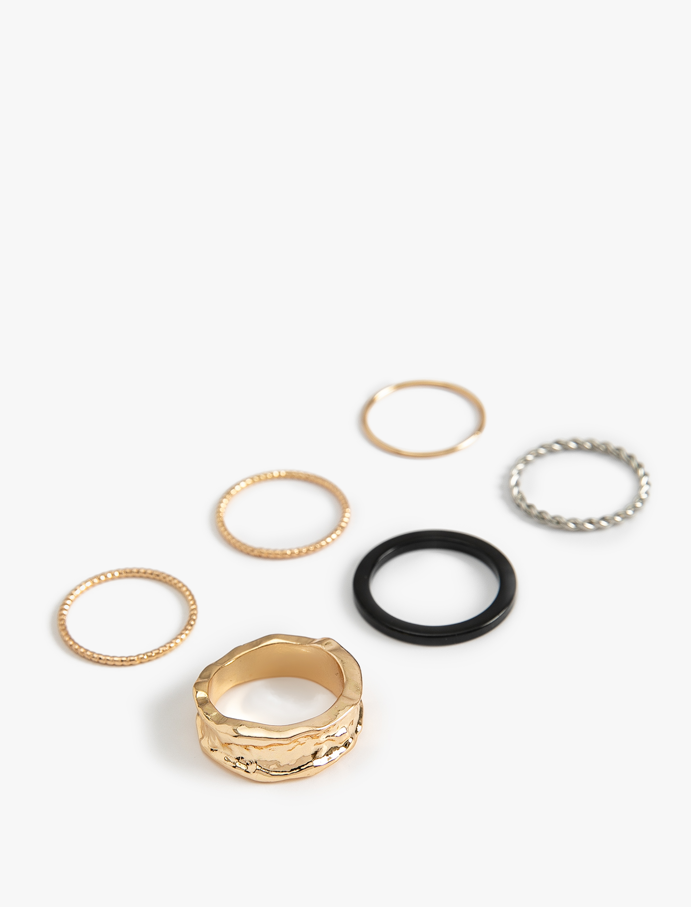  Kadın Yüzük Seti 6'lı Çelik Karışımlı