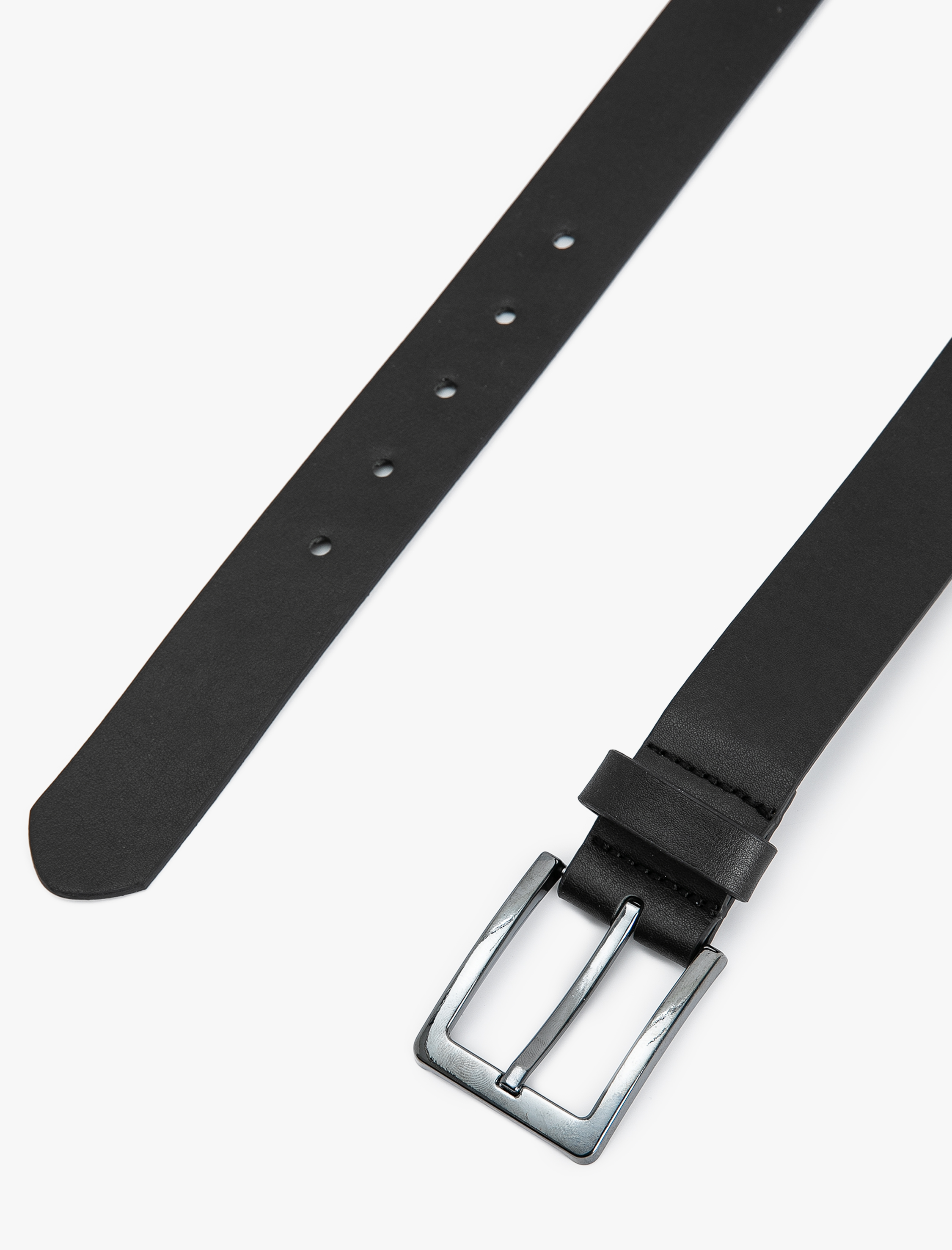  Erkek Kemer Deri Görünümlü Metal Tokalı