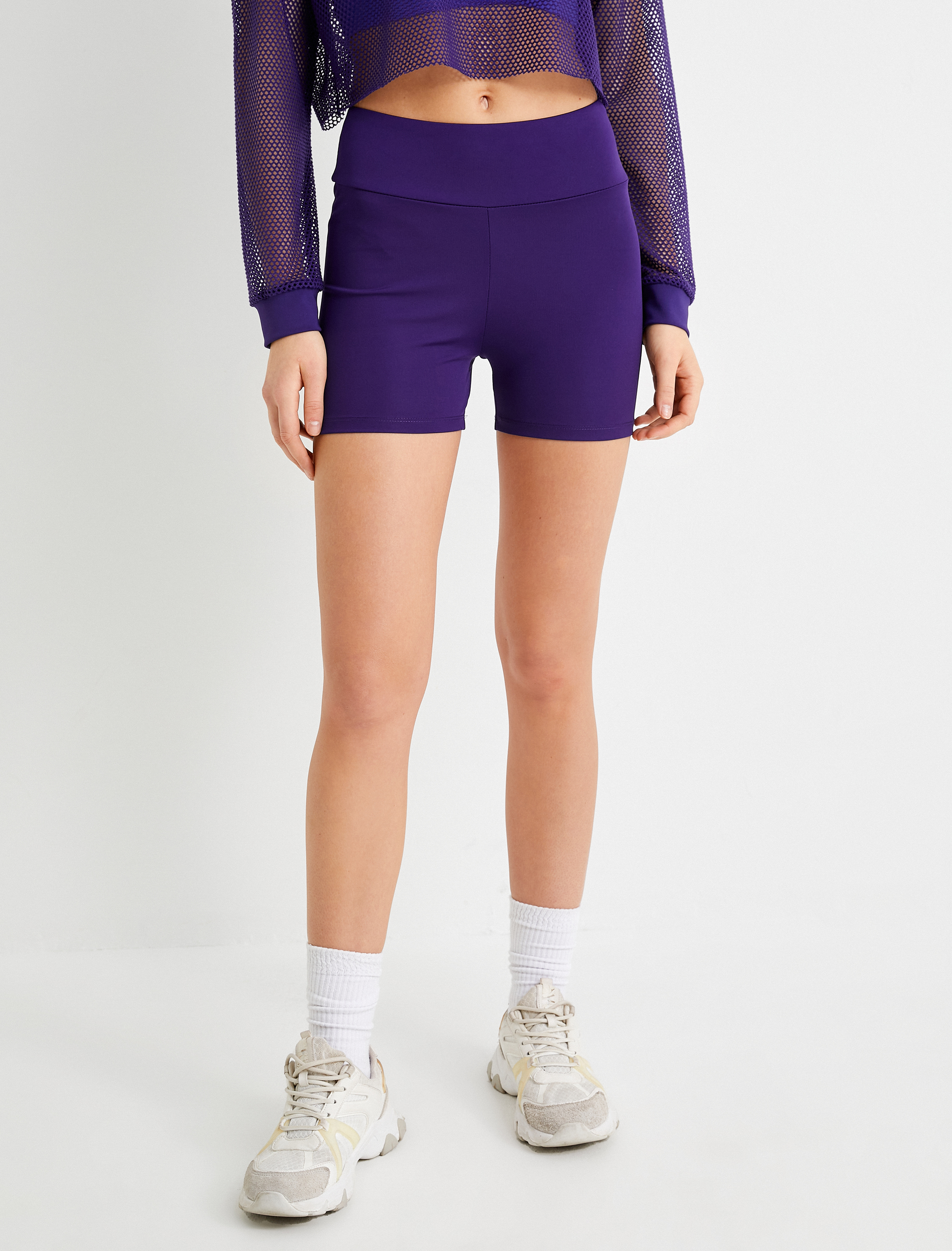   Spor Biker Tayt Ekstra Mini Yüksek Bel Slim Fit