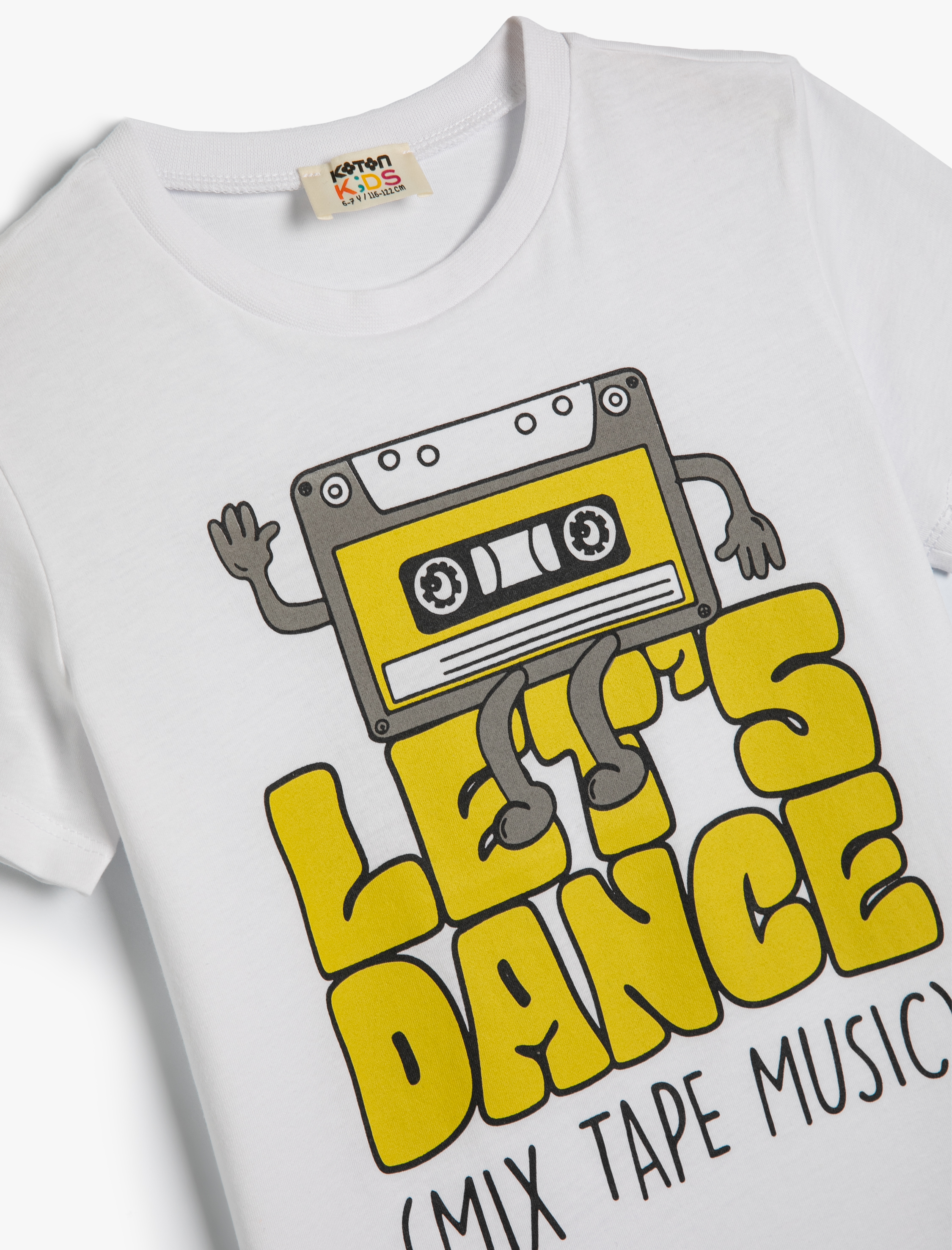  Erkek Çocuk Tişört Müzik Temalı Baskılı Kısa Kollu Bisiklet Yaka Pamuklu