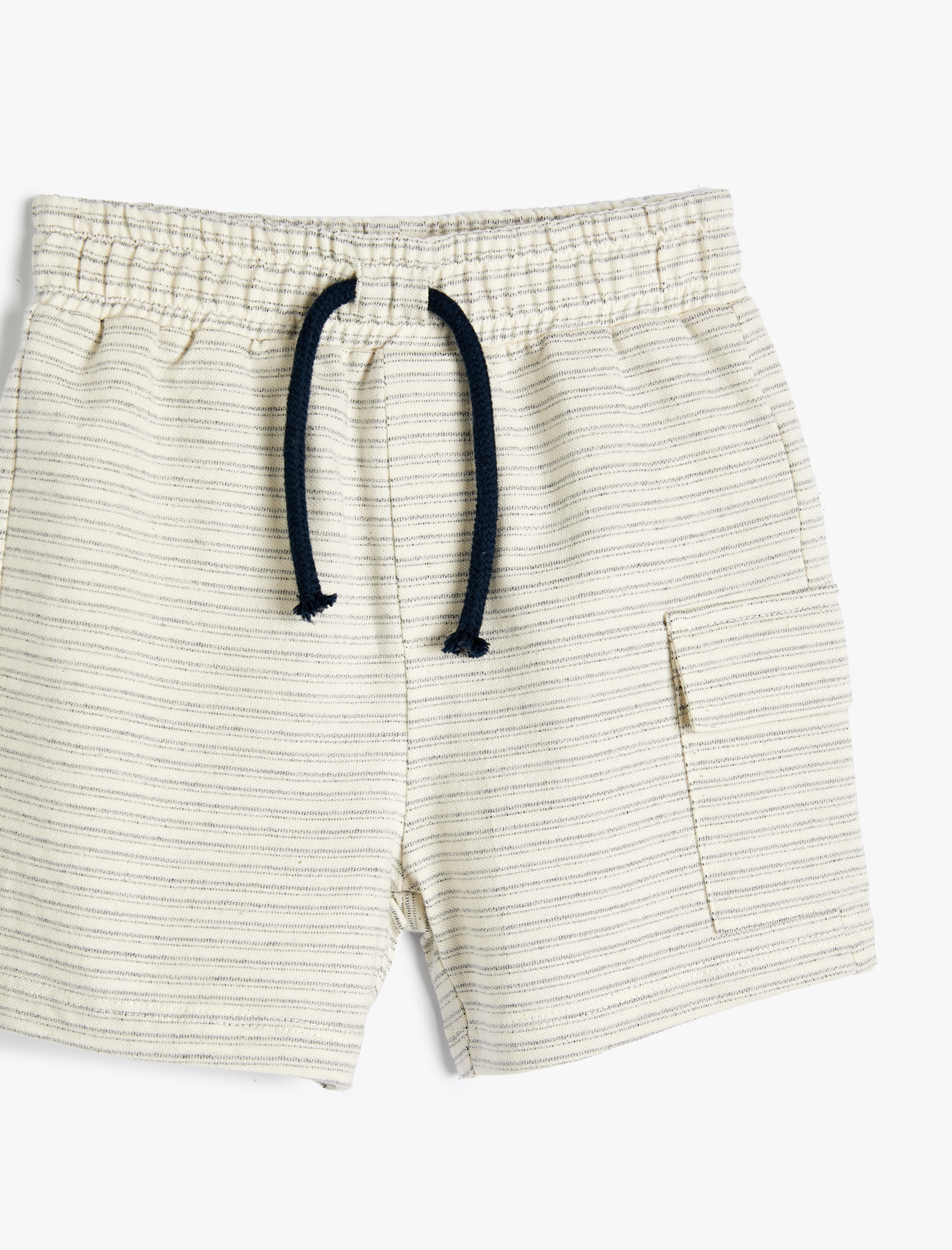  Erkek Bebek Şort Cepli Beli Bağlamalı Cep Detaylı Pamuklu