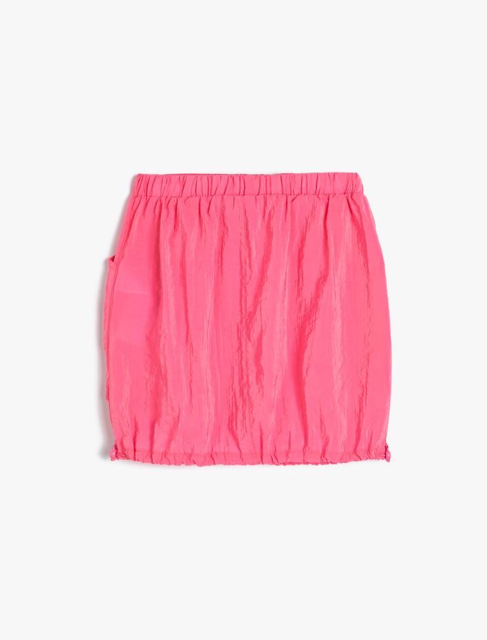 Kız Çocuk Balon Etek Mini Boy Rahat Kesim Cep Detaylı