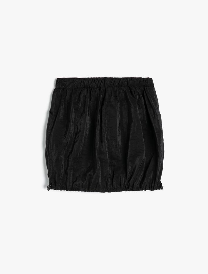 Kız Çocuk Balon Etek Mini Boy Rahat Kesim Cep Detaylı