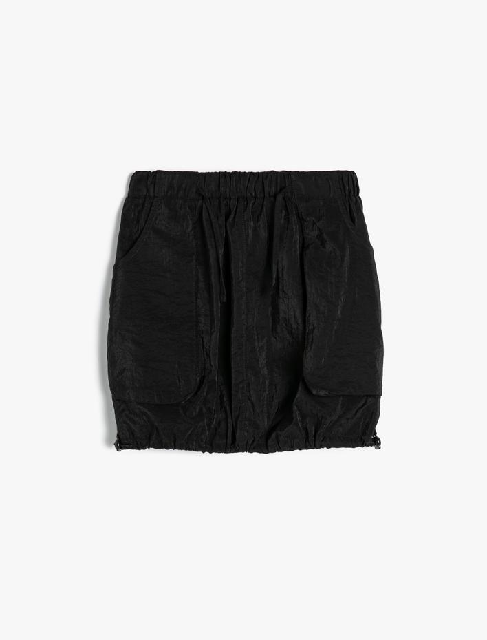 Kız Çocuk Balon Etek Mini Boy Rahat Kesim Cep Detaylı