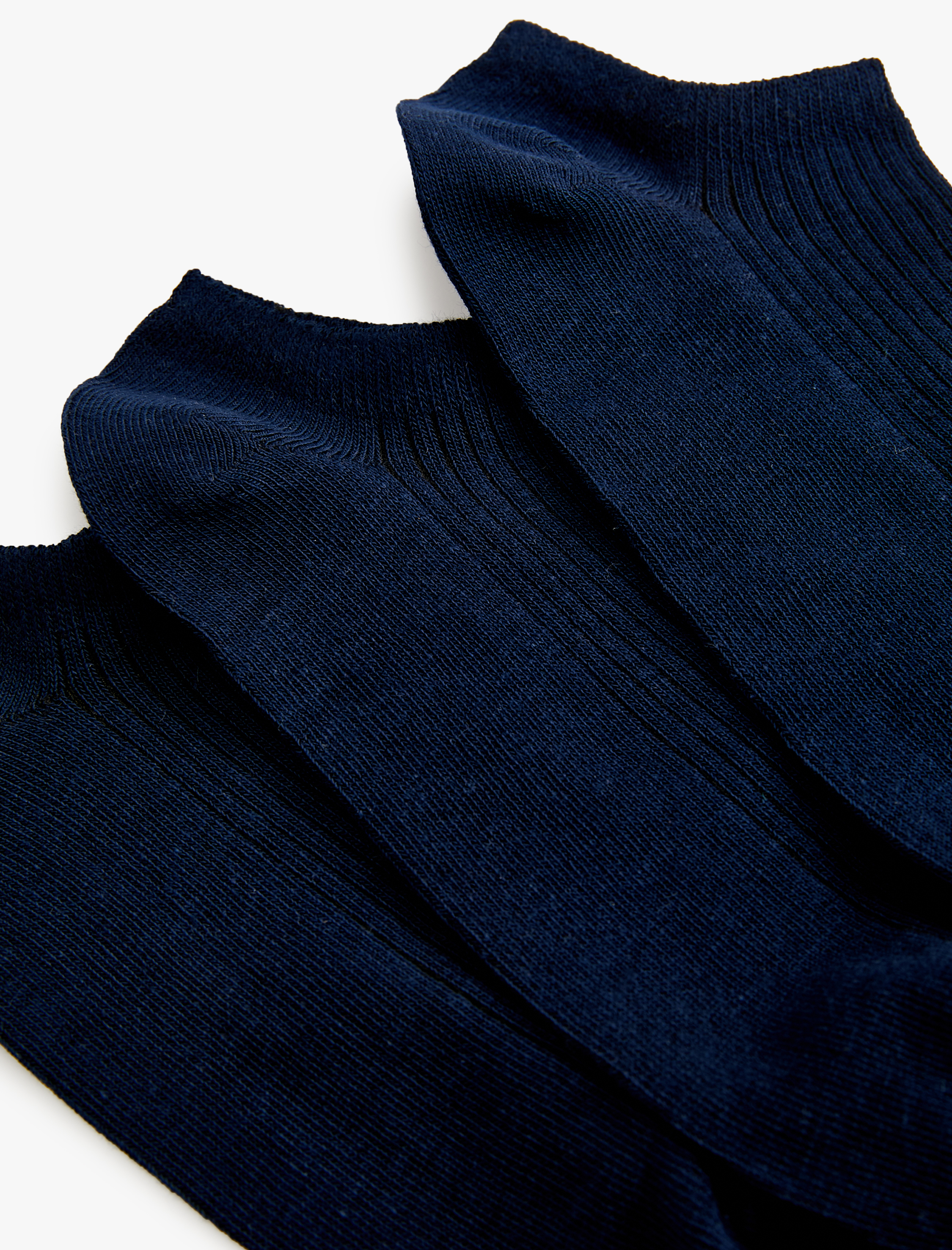  Erkek 3'lü Patik Çorap Seti Dokulu Çok Renkli