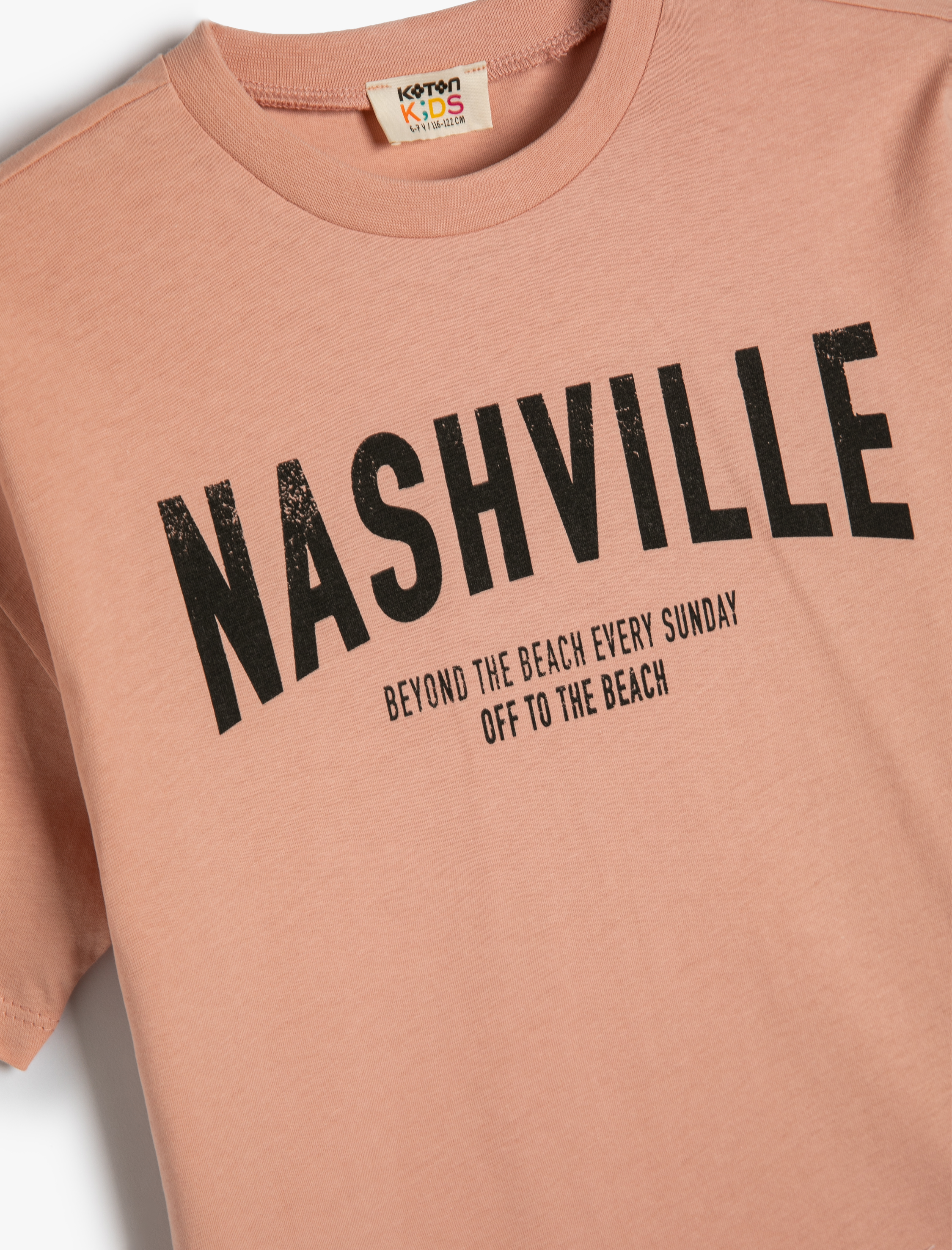  Erkek Çocuk Tişört Slogan Baskılı Kısa Kollu Bisiklet Yaka Pamuklu