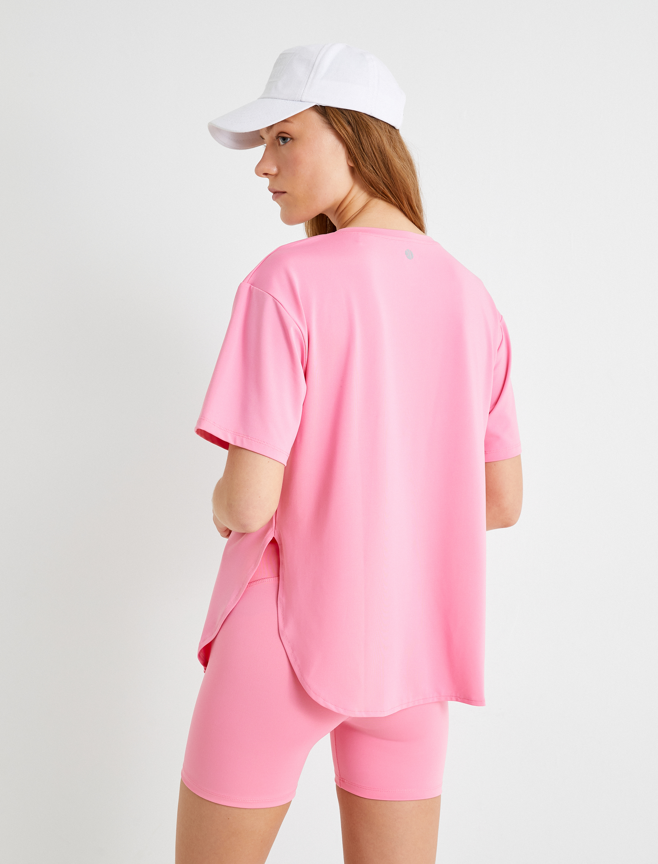   Rahat Kalıp Spor Tişört Kısa Kollu Bisiklet Yaka Baskılı