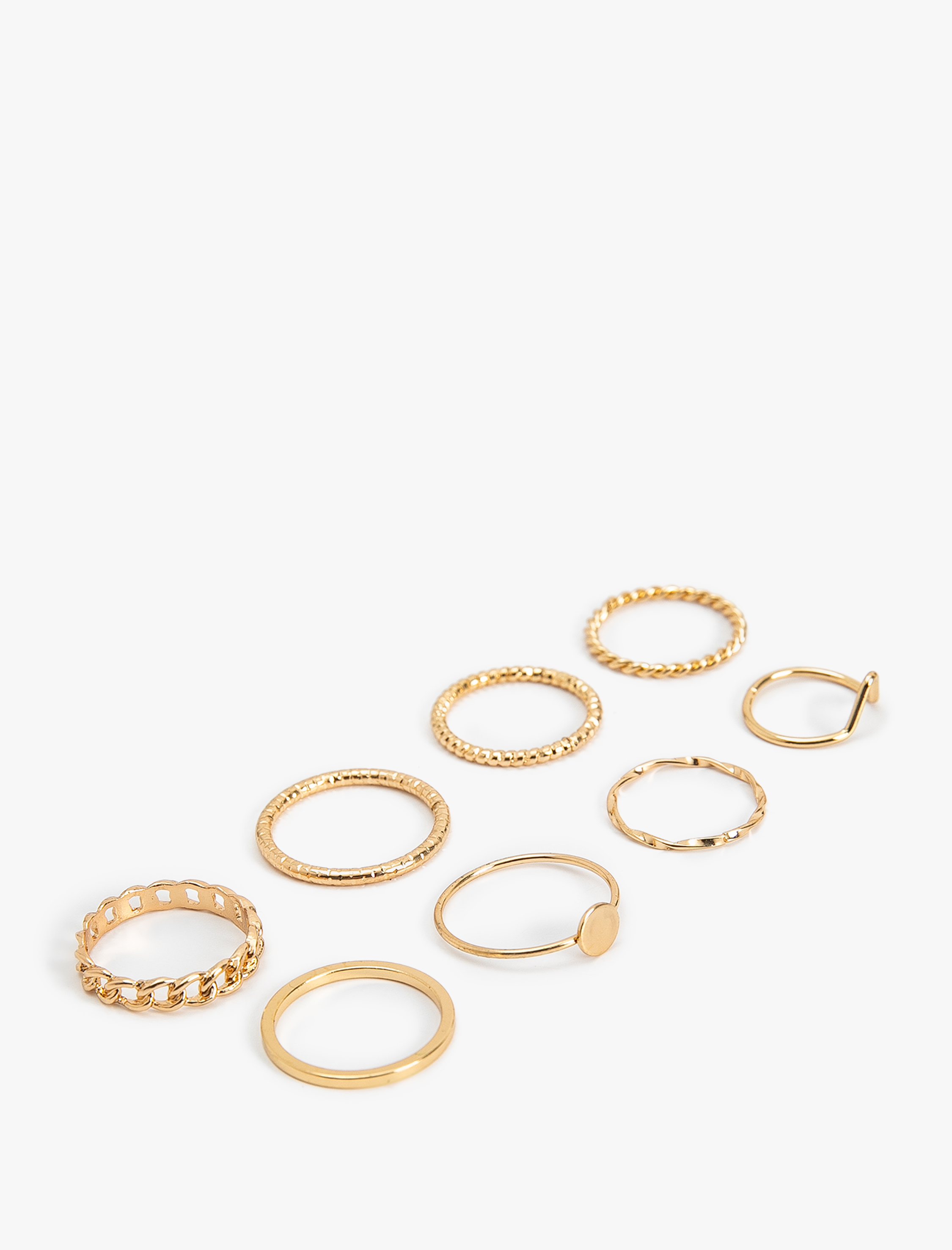  Kadın Eklem Yüzüğü Seti 8'li Çelik