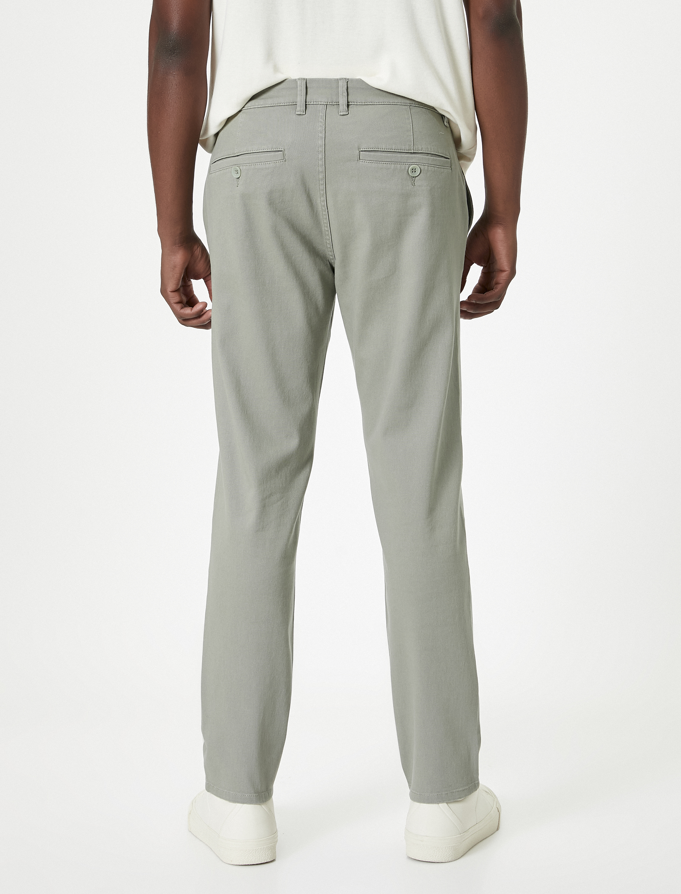   Basic Dokuma Pantolon 5 Cepli Düğmeli