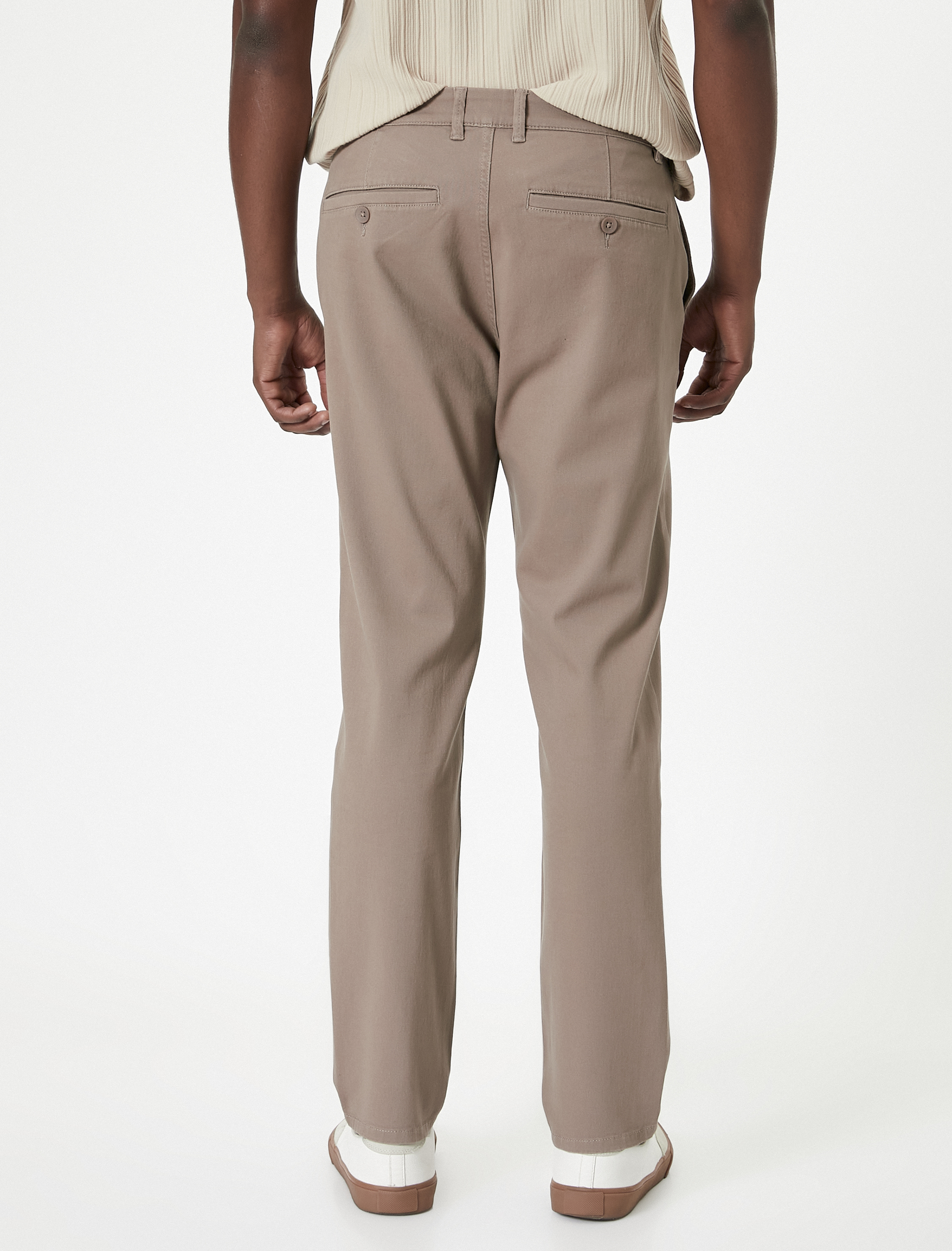   Basic Dokuma Pantolon 5 Cepli Düğmeli