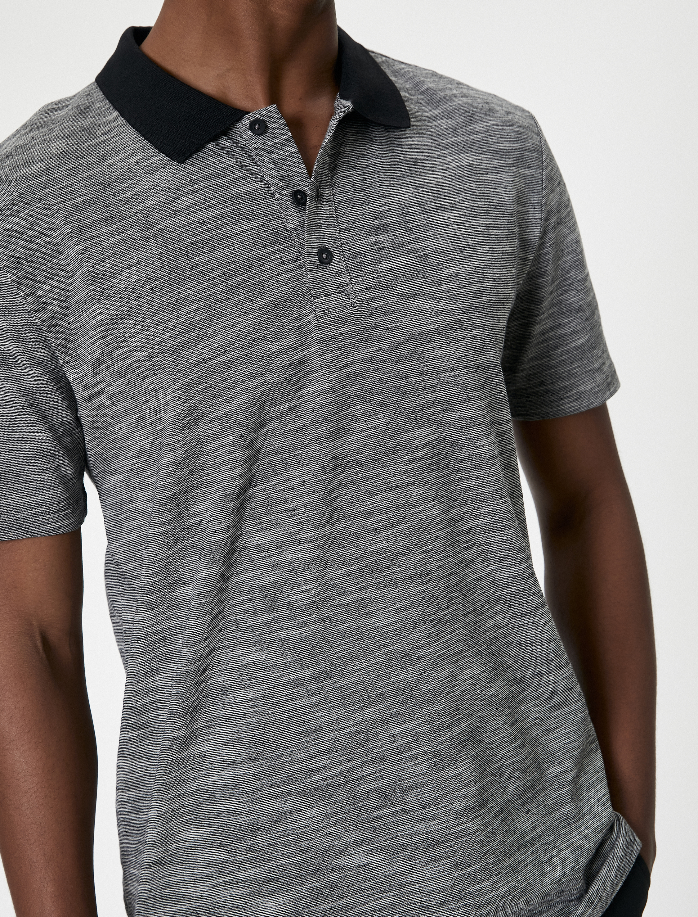 Polo Yaka Tişört Slim Fit Kısa Kollu Düğmeli