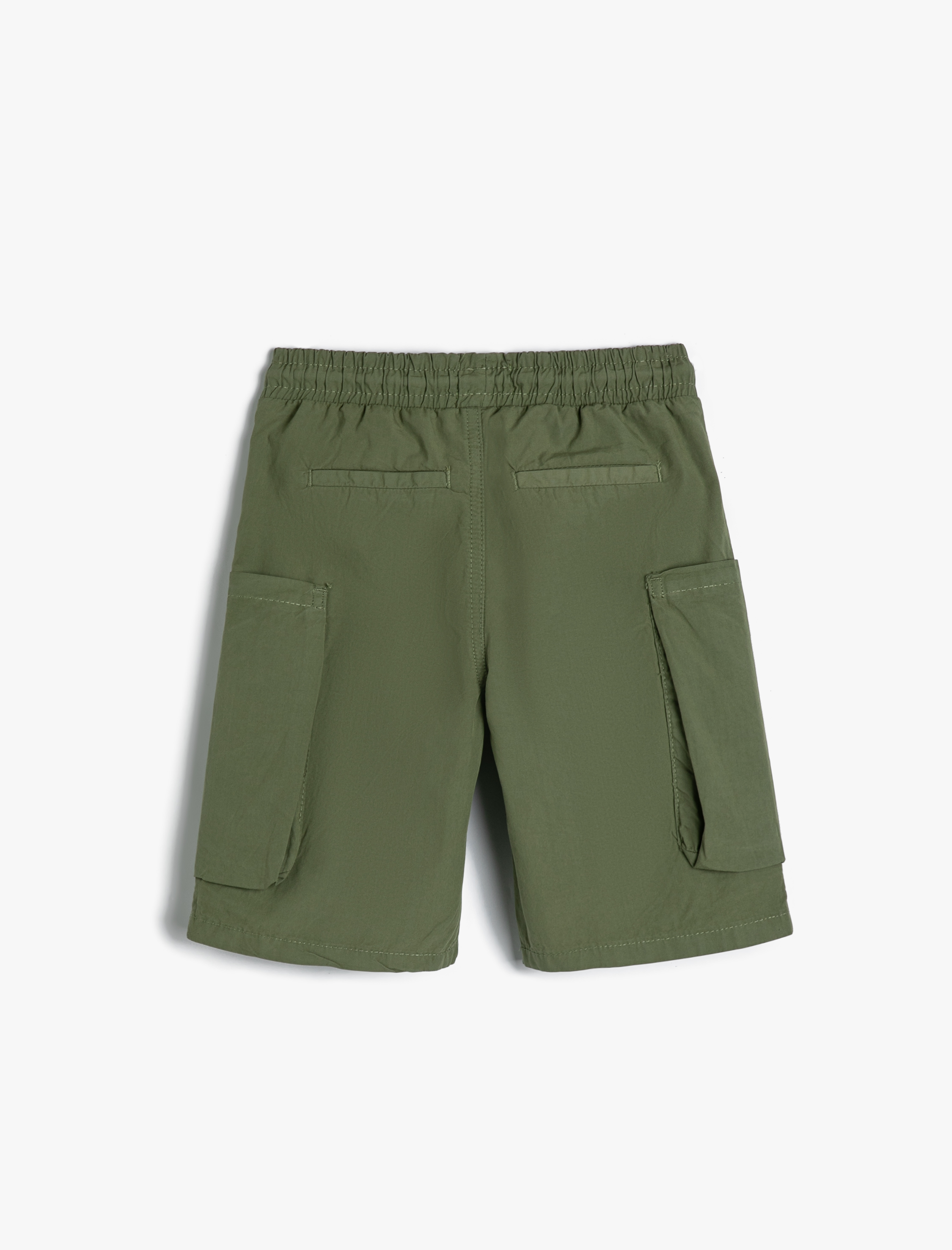  Erkek Çocuk Kargo Şort Beli Bağlamalı Yanları Cepli