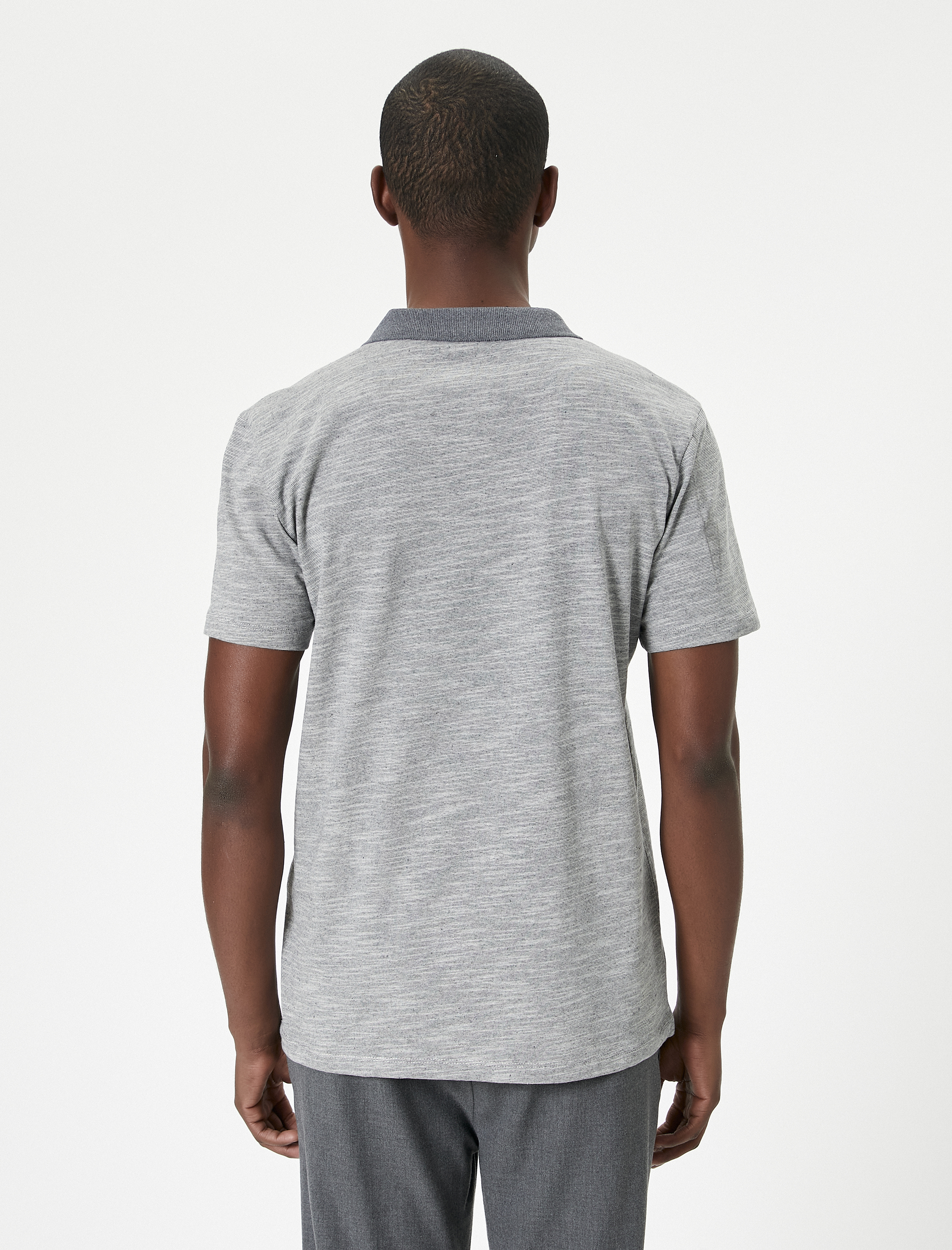 Polo Yaka Tişört Slim Fit Kısa Kollu Düğmeli