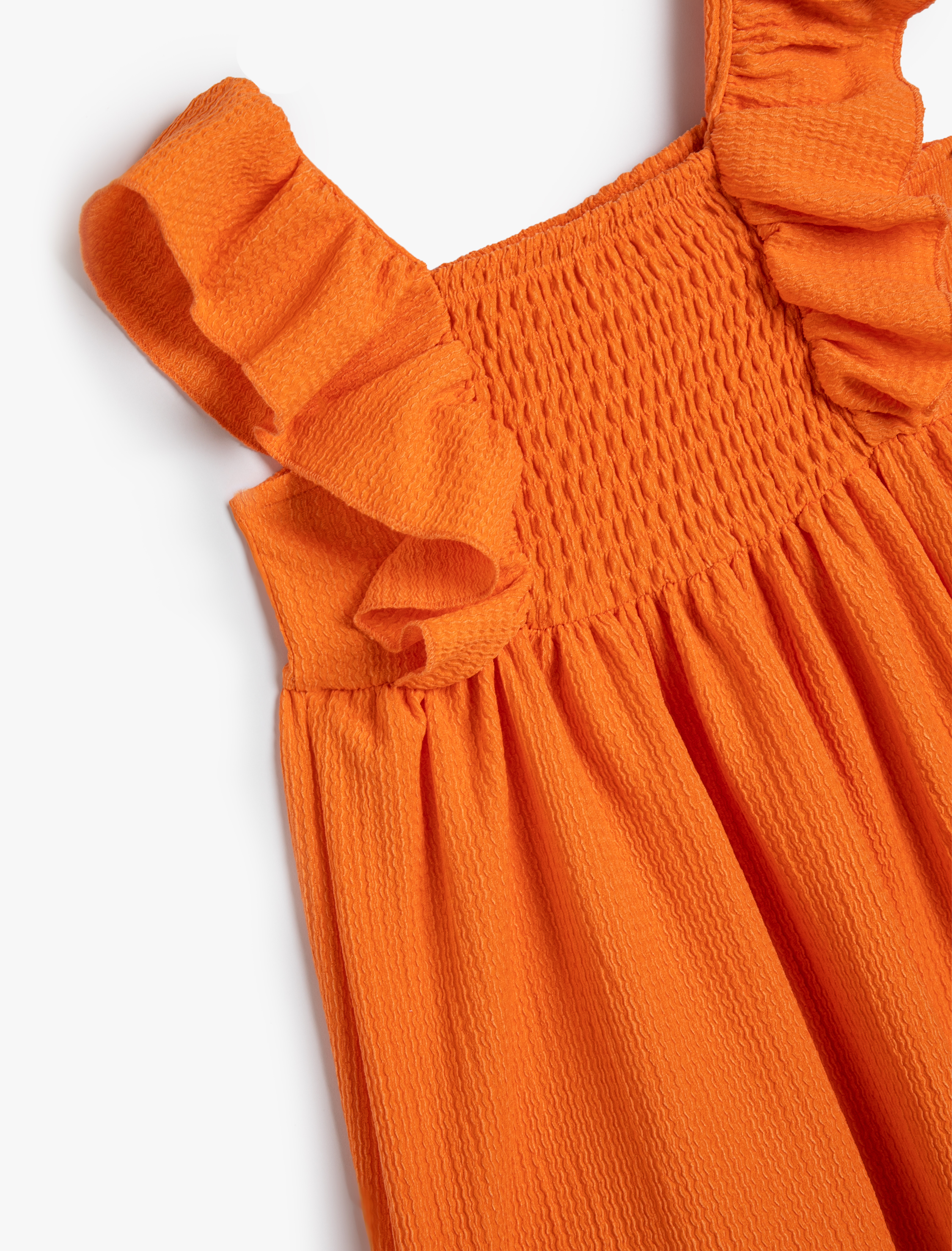  Kız Bebek Elbise Askılı Fırfırlı Gipeli Dokulu