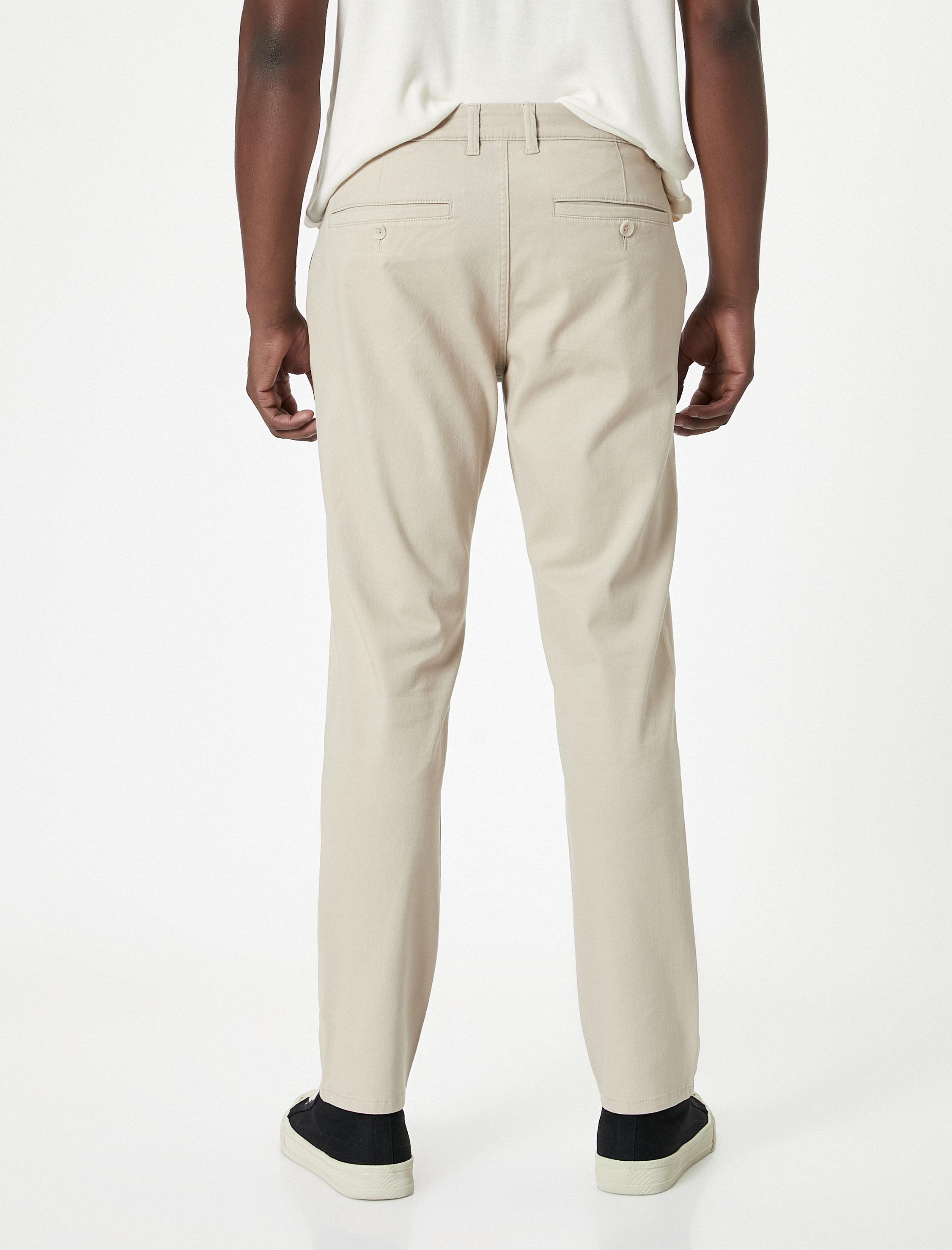   Basic Dokuma Pantolon 5 Cepli Düğmeli