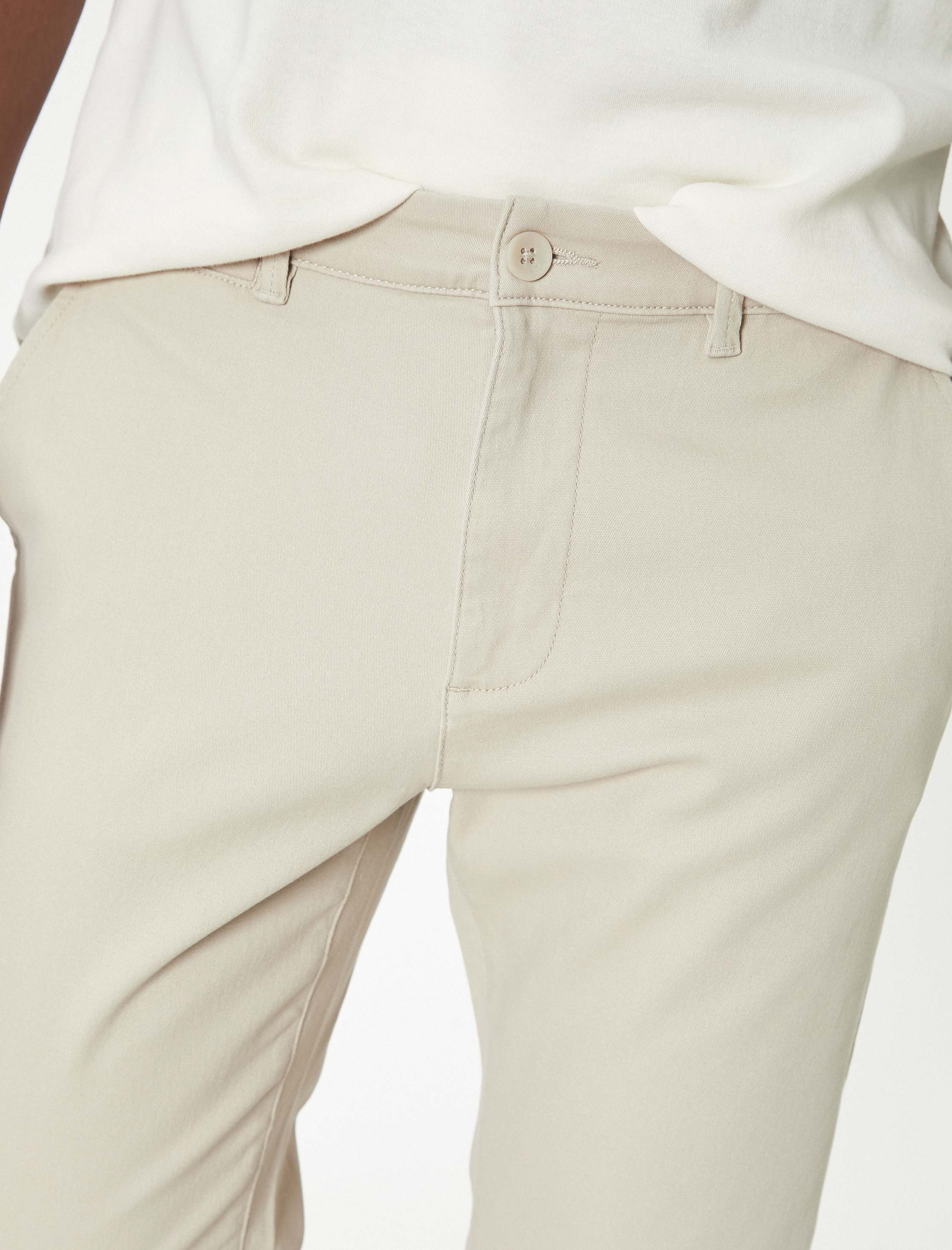   Basic Dokuma Pantolon 5 Cepli Düğmeli