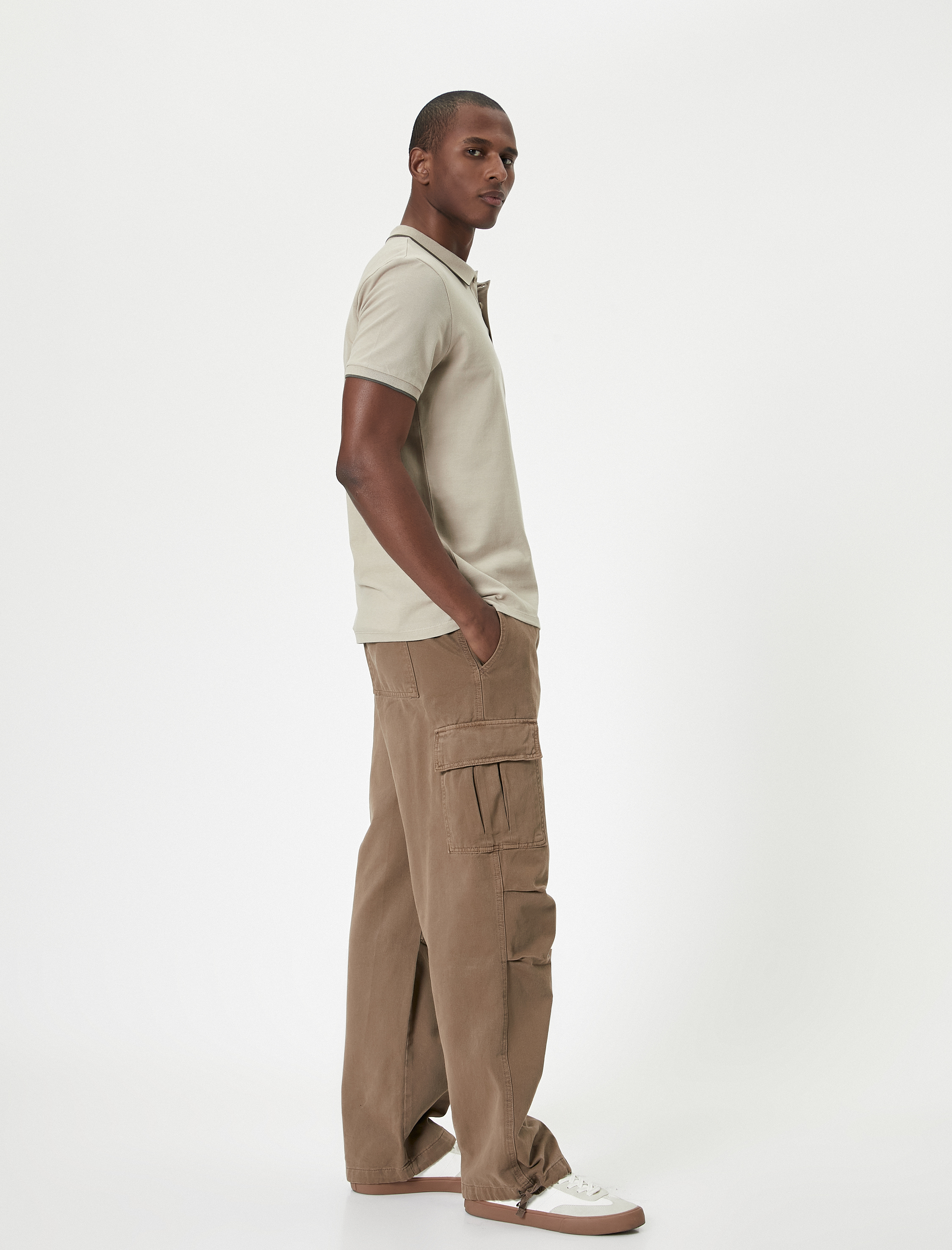   Polo Yaka Tişört Slim Fit Kısa Kollu Biyeli