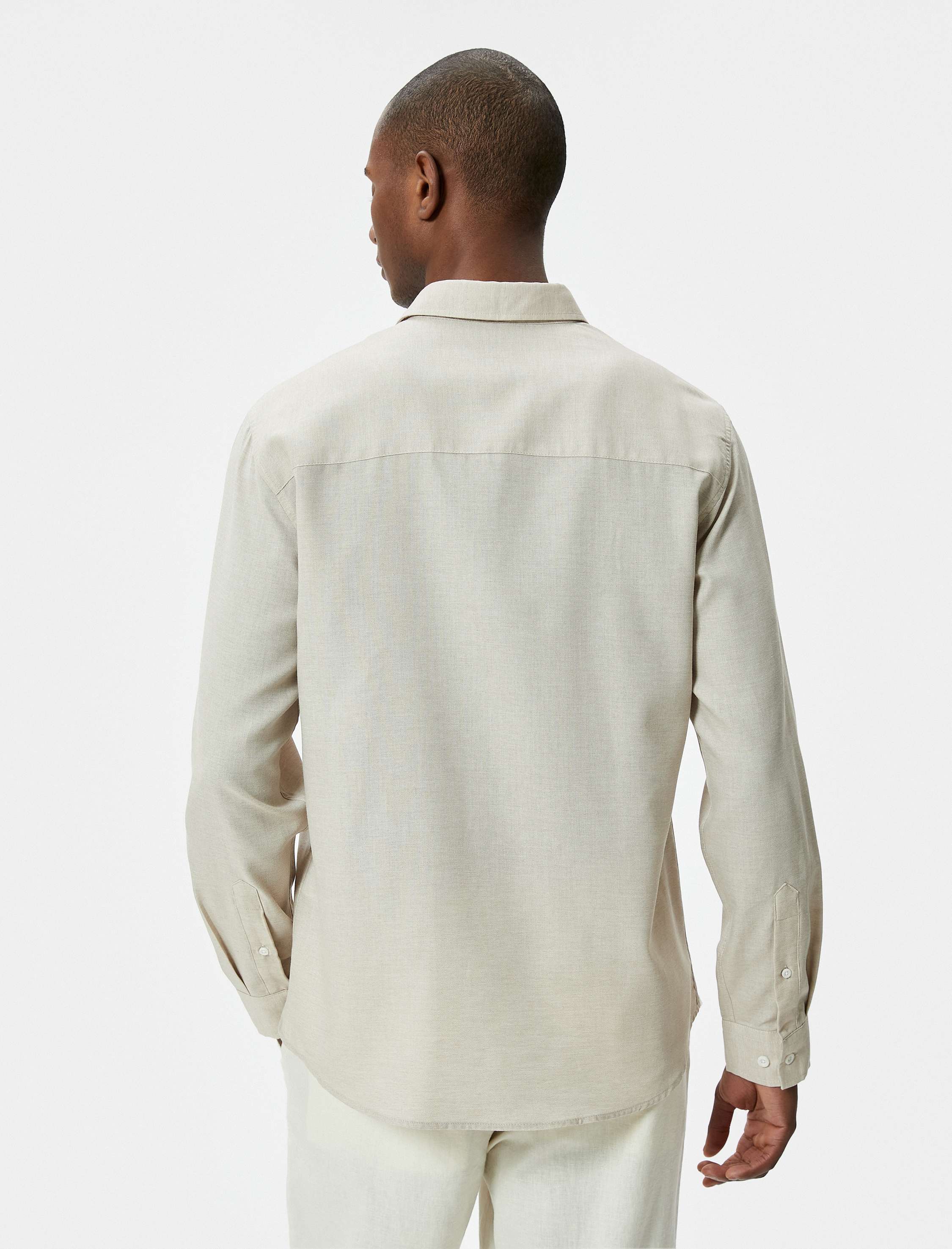 Slim Fit Gömlek Uzun Kollu Klasik Yaka Düğmeli