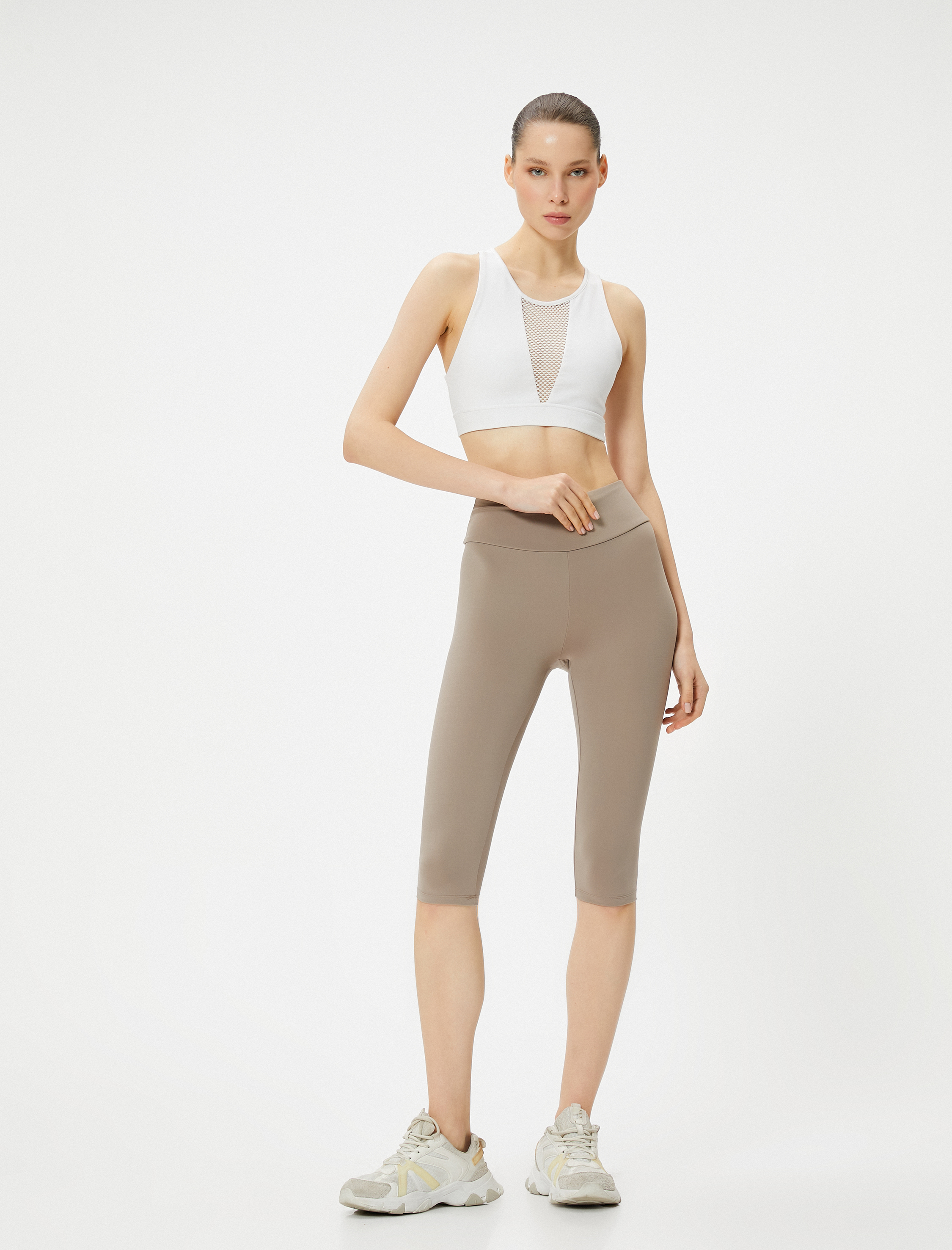   Spor Kapri Tayt Standart Bel Slim Fit