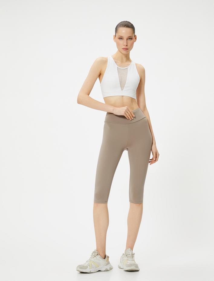  Spor Kapri Tayt Standart Bel Slim Fit