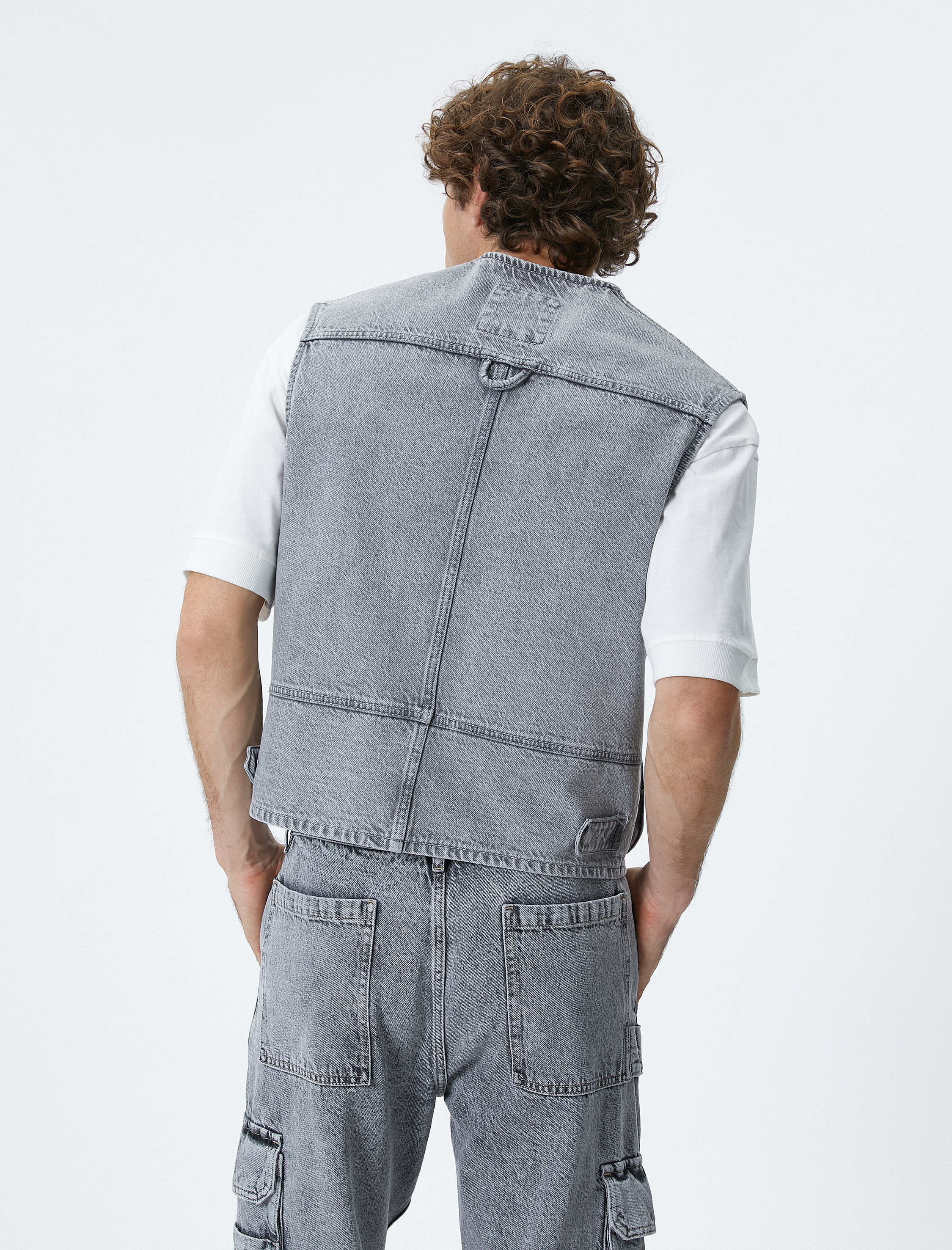   Oversize Kot Ceket Kolsuz Fermuarlı Cep Detaylı