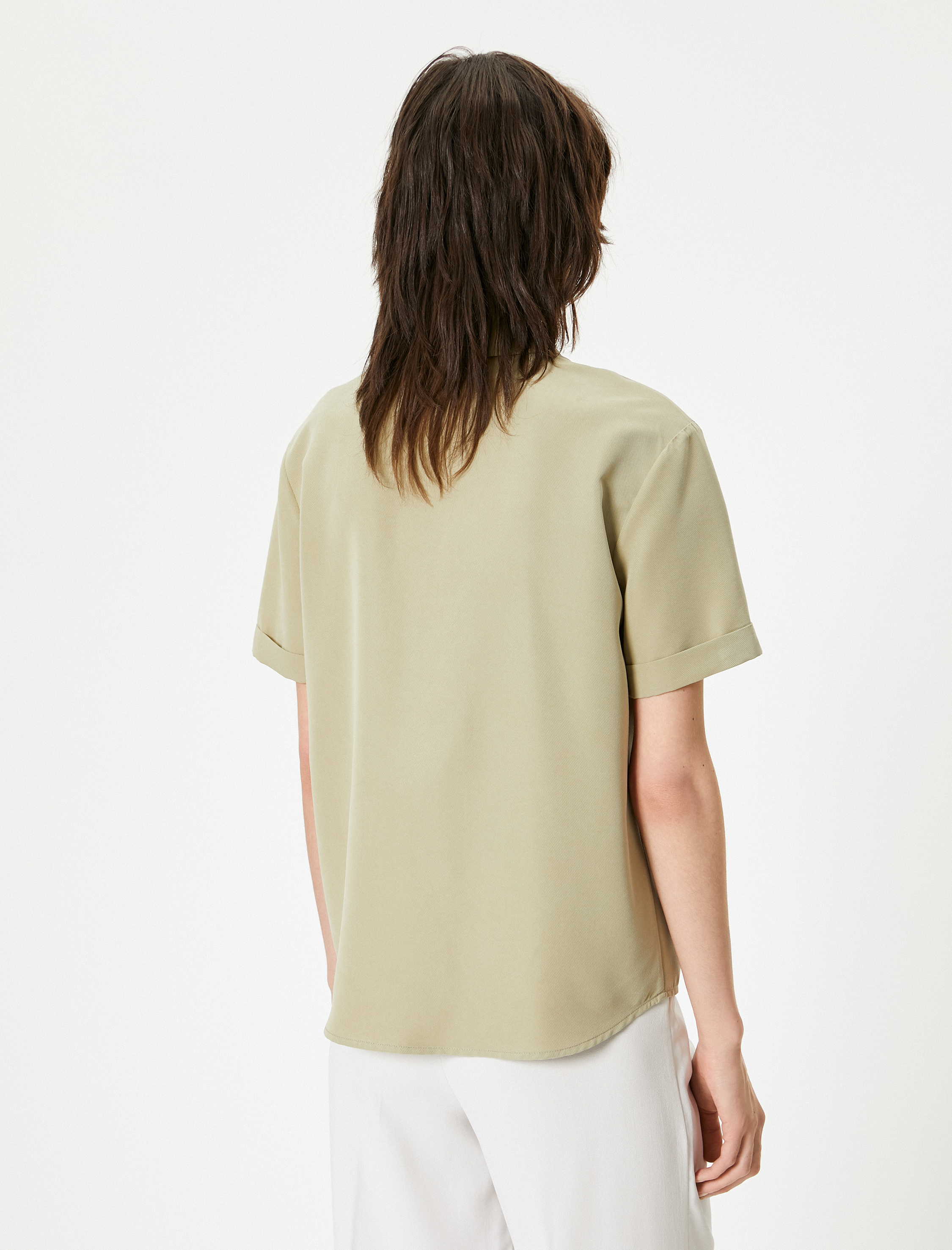   Gömlek Cepli Kısa Kollu Modal Karışımlı