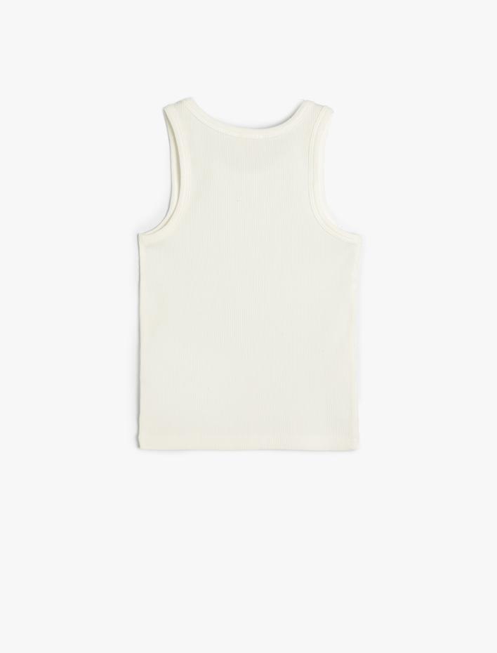 Kız Çocuk Basic Atlet Kolsuz Ribanalı Pamuklu