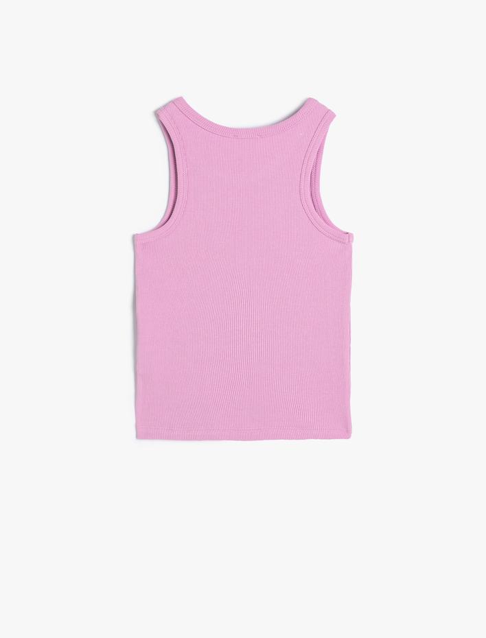 Kız Çocuk Basic Atlet Kolsuz Ribanalı Pamuklu