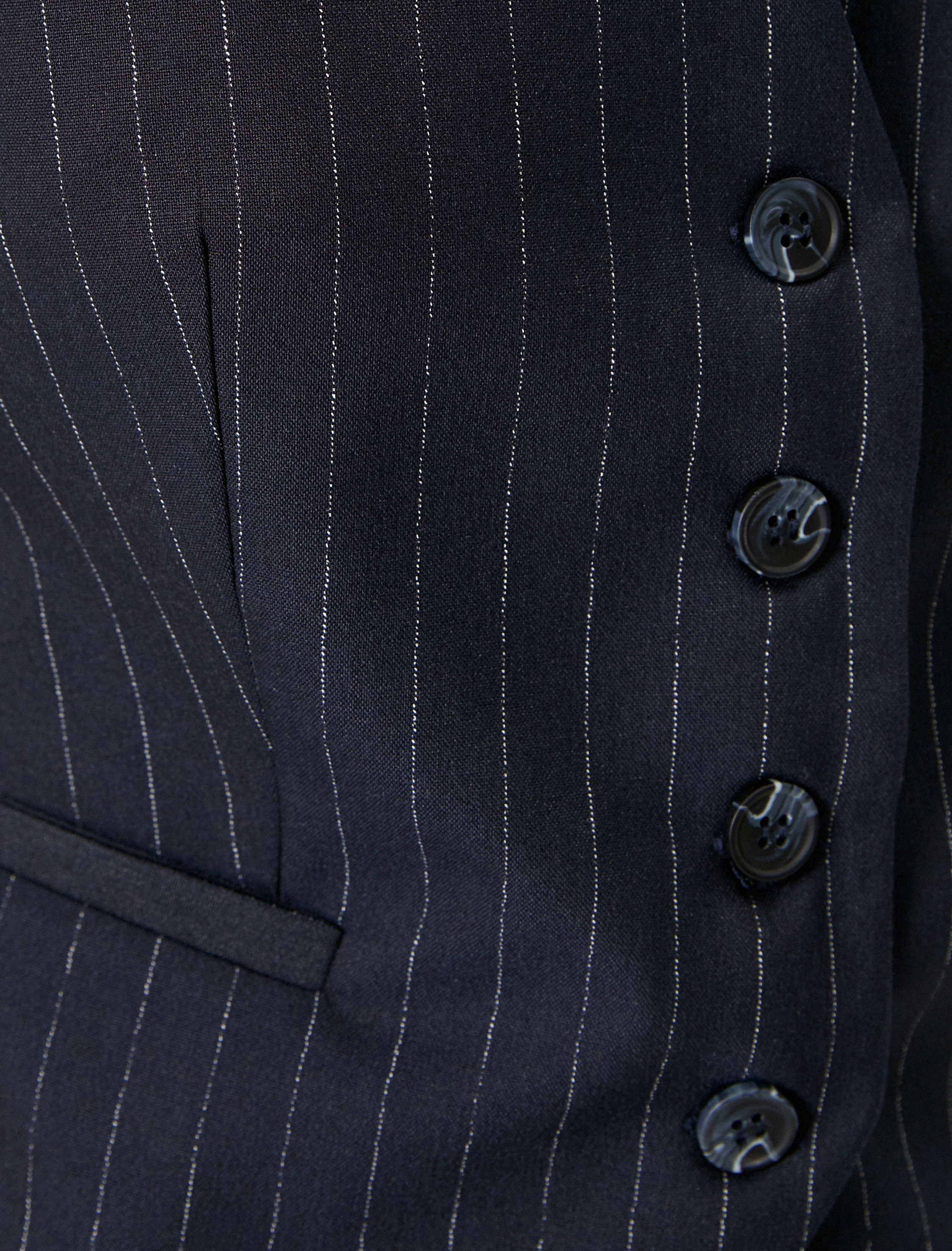   Blazer Yelek Düğmeli V Yaka