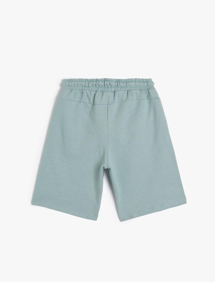 Erkek Çocuk Çocuk Şort Beli Bağlamalı Cepli Pamuklu Paraşüt Kumaş Detaylı