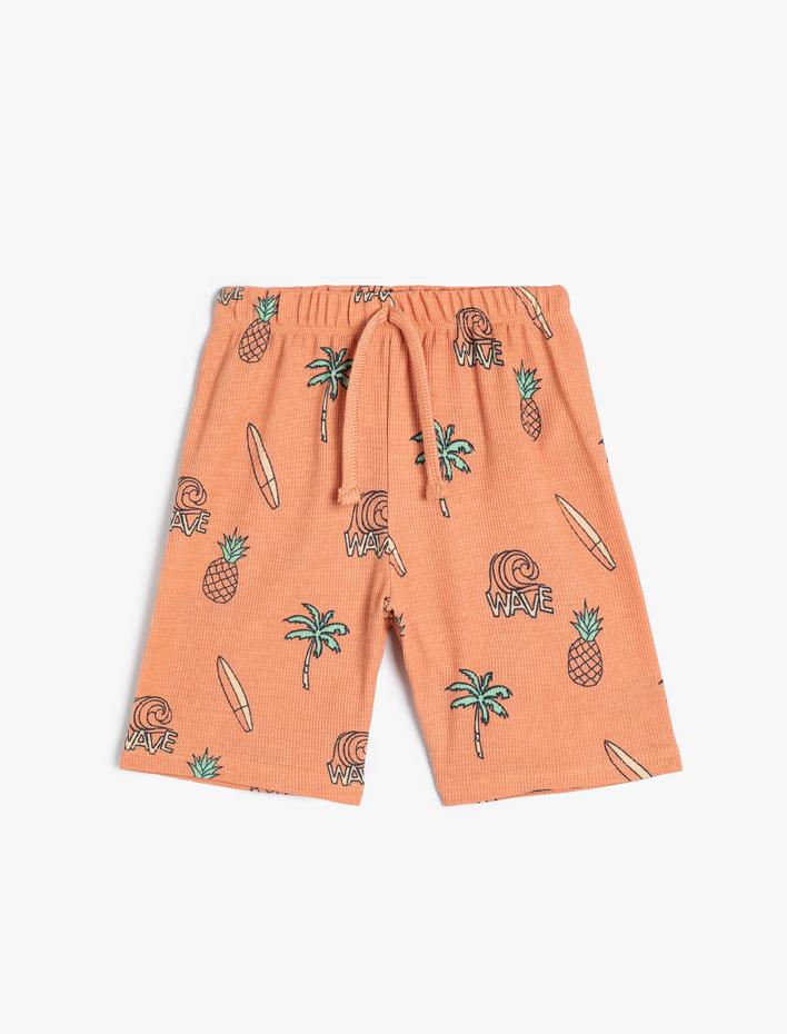 Erkek Çocuk Basic Şort Beli Bağlamalı Cep Detaylı