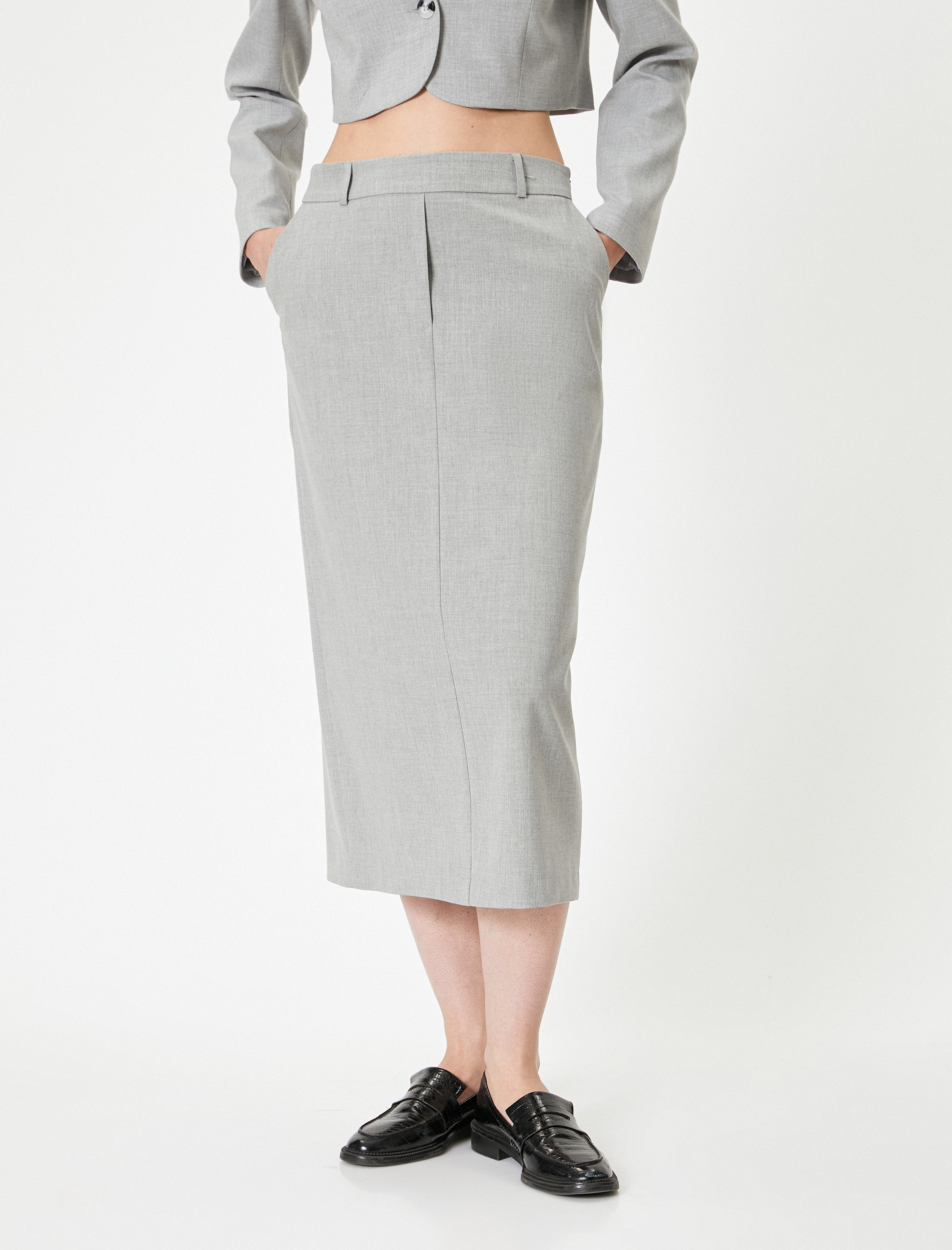   Midi Kalem Etek A Kesim Fermuarlı