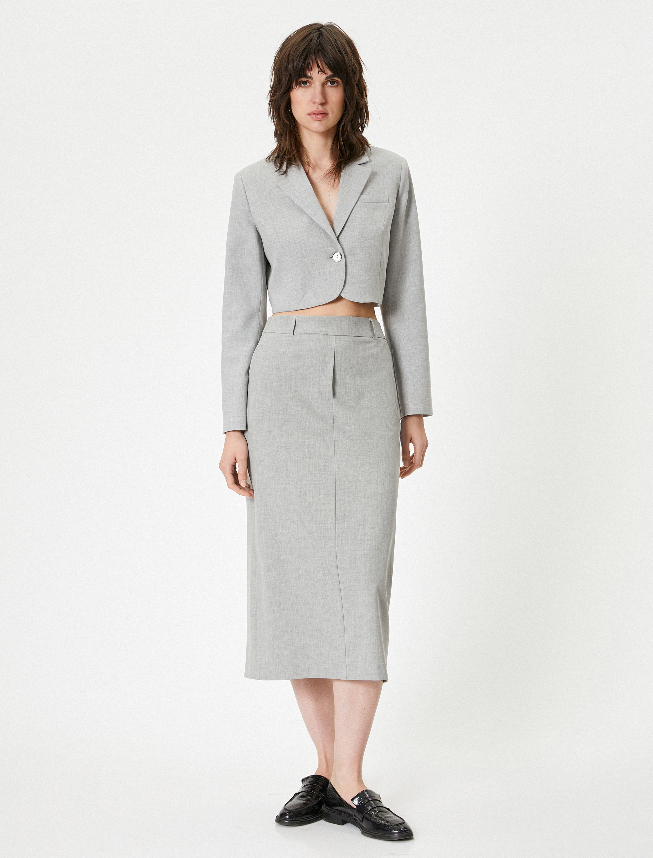   Midi Kalem Etek A Kesim Fermuarlı