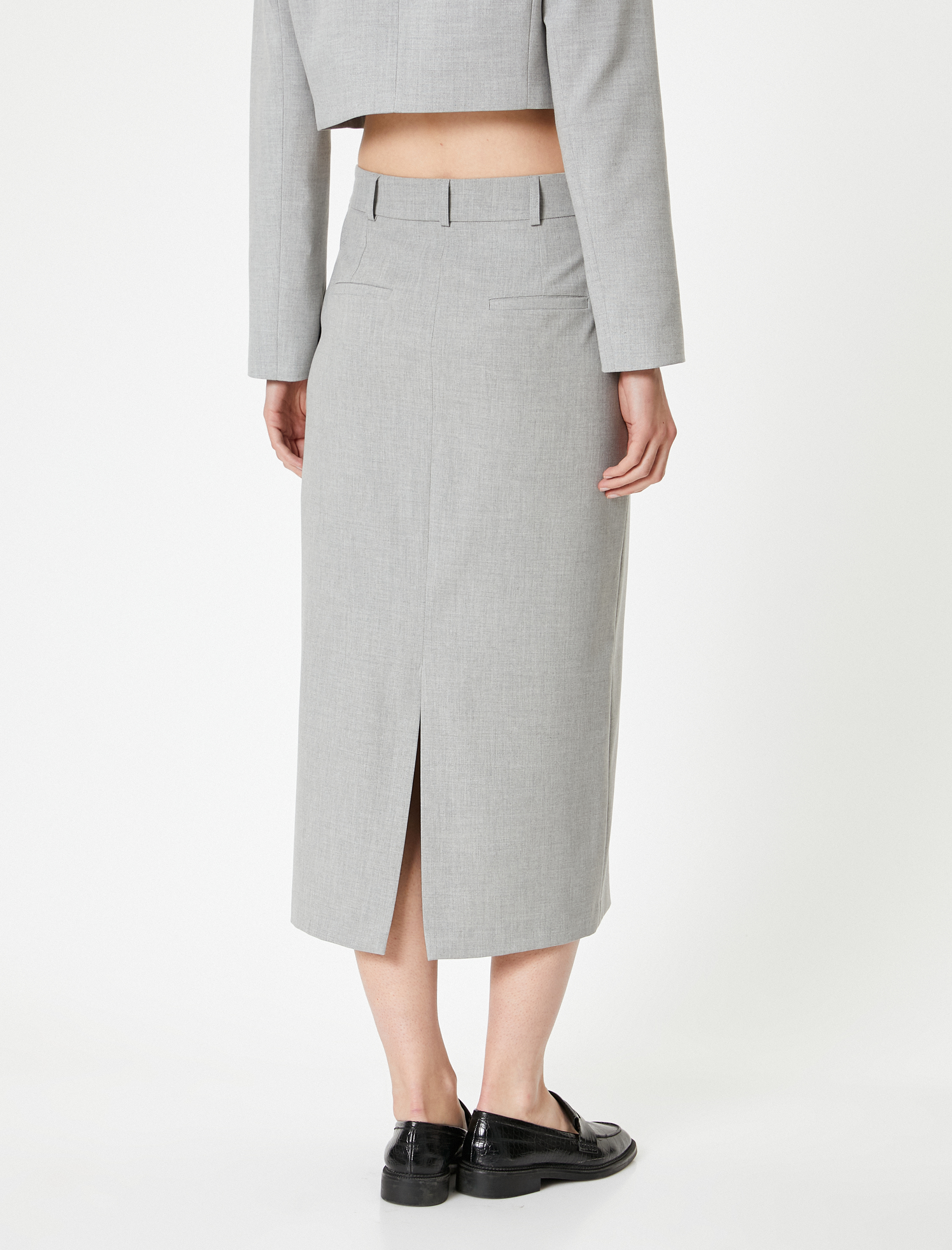   Midi Kalem Etek A Kesim Fermuarlı