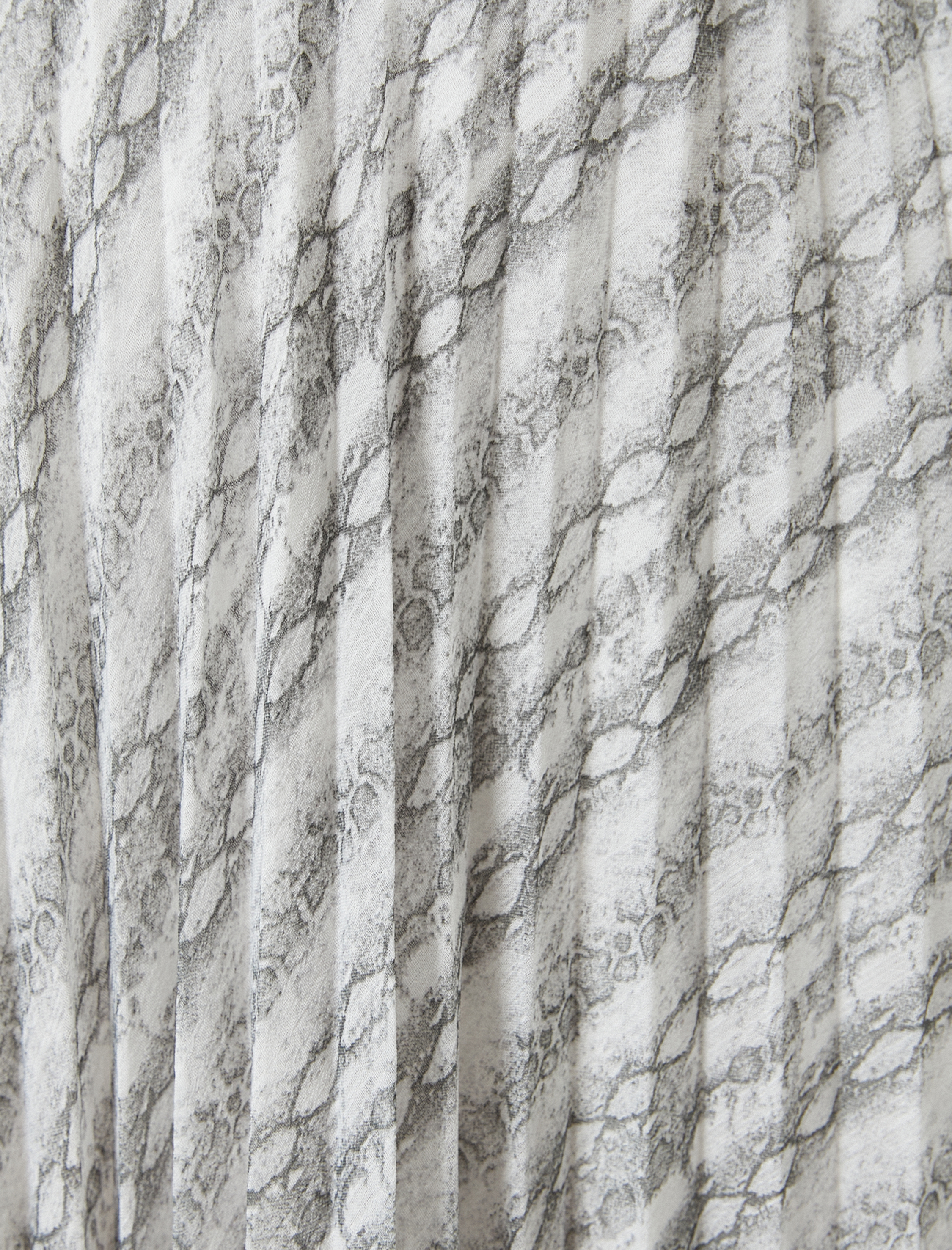   Midi Etek Pileli Beli Lastikli Desenli