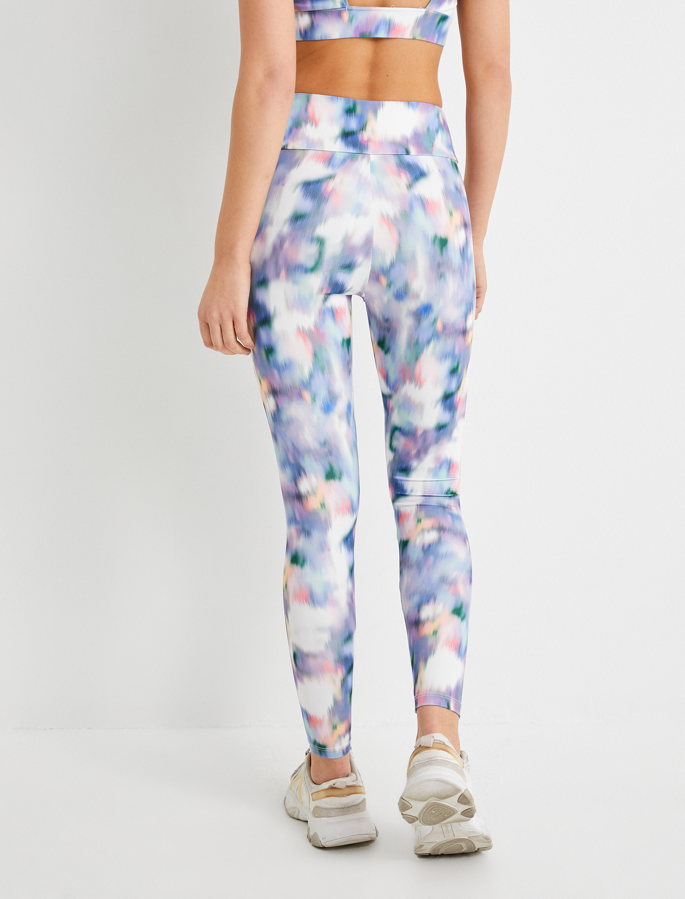   Spor Tayt Yüksek Bel Batik Desenli Slim Fit