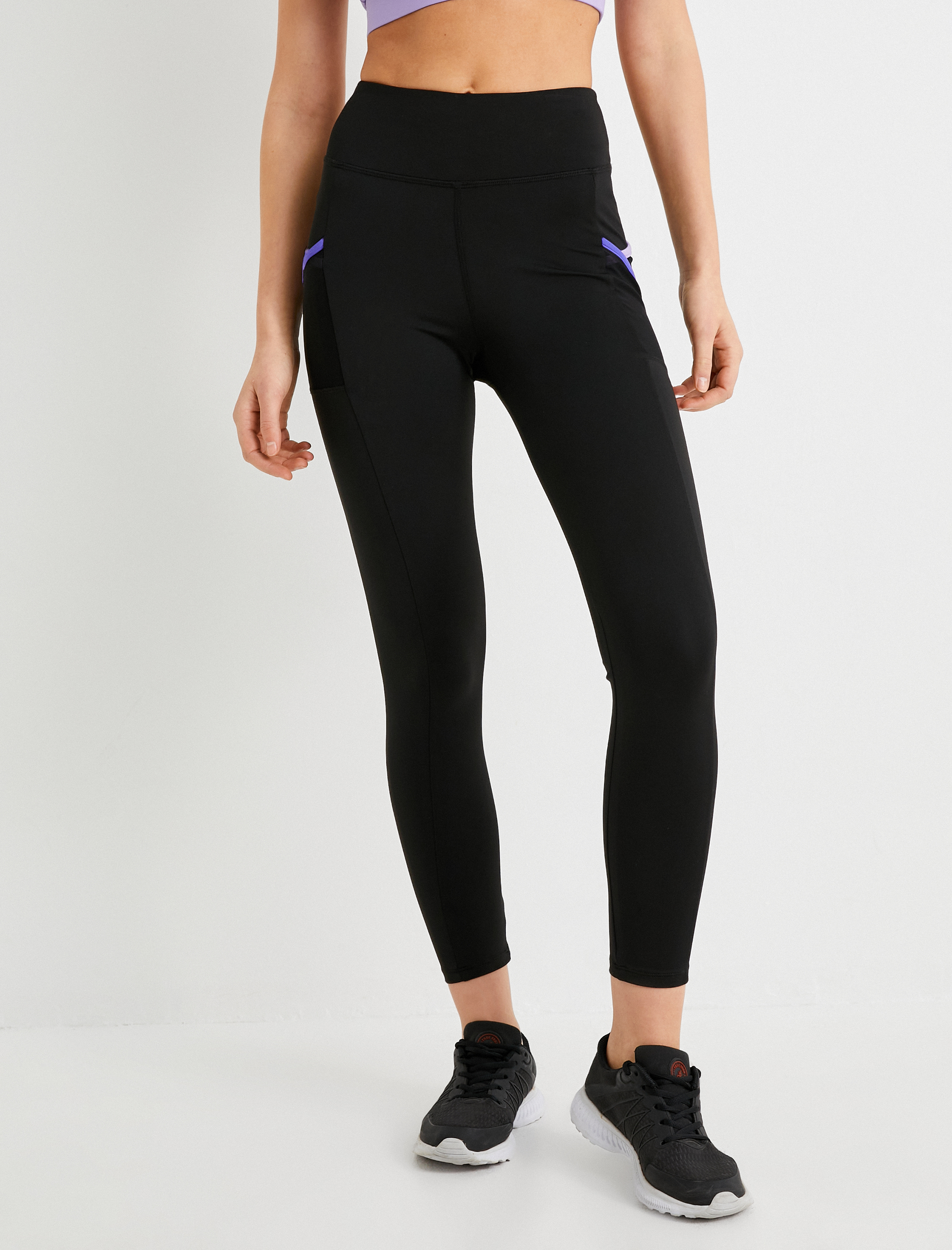   Cepli Spor Tayt Yüksek Bel Slim Fit Biyeli